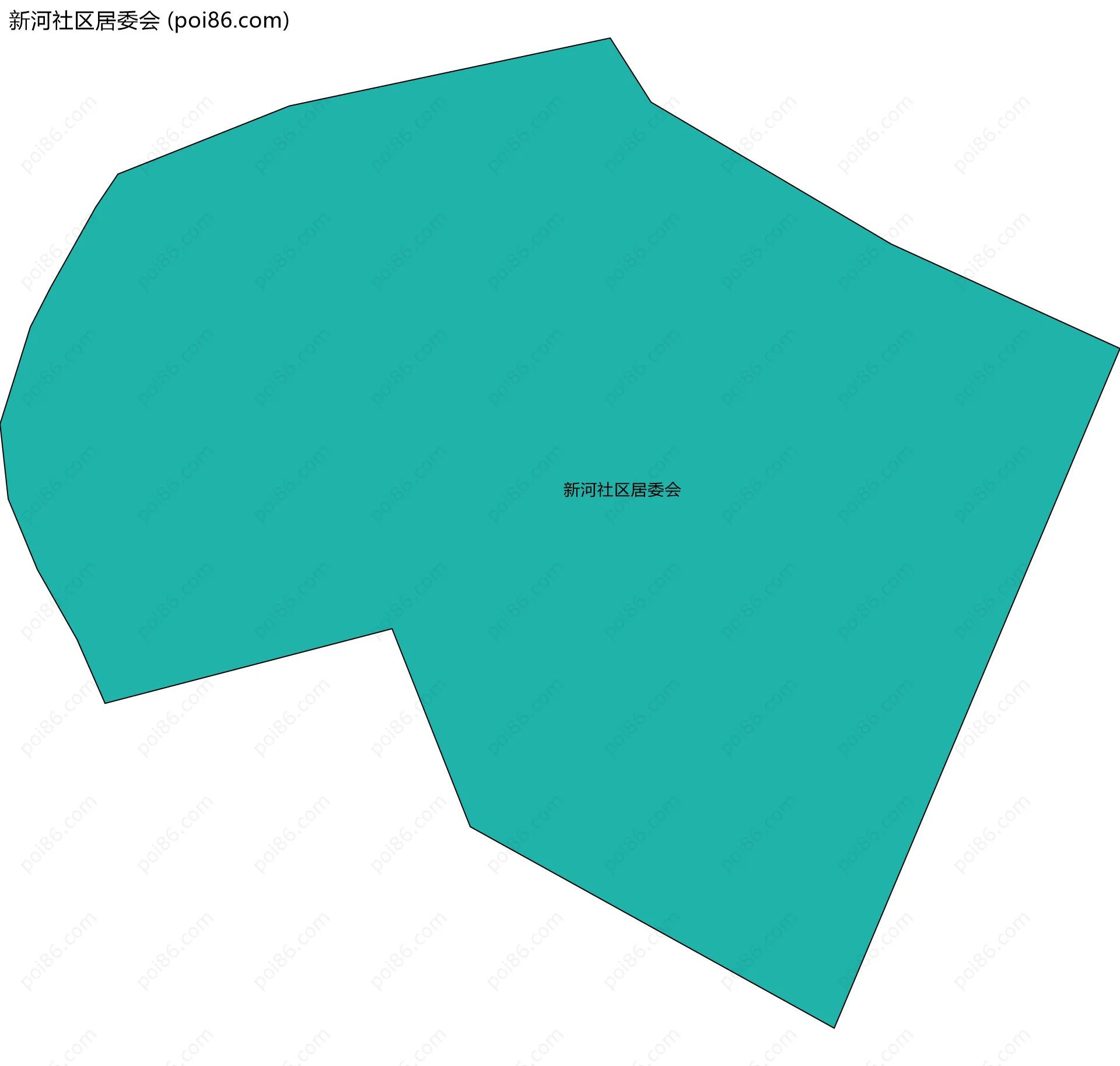 新河社区居委会边界地图