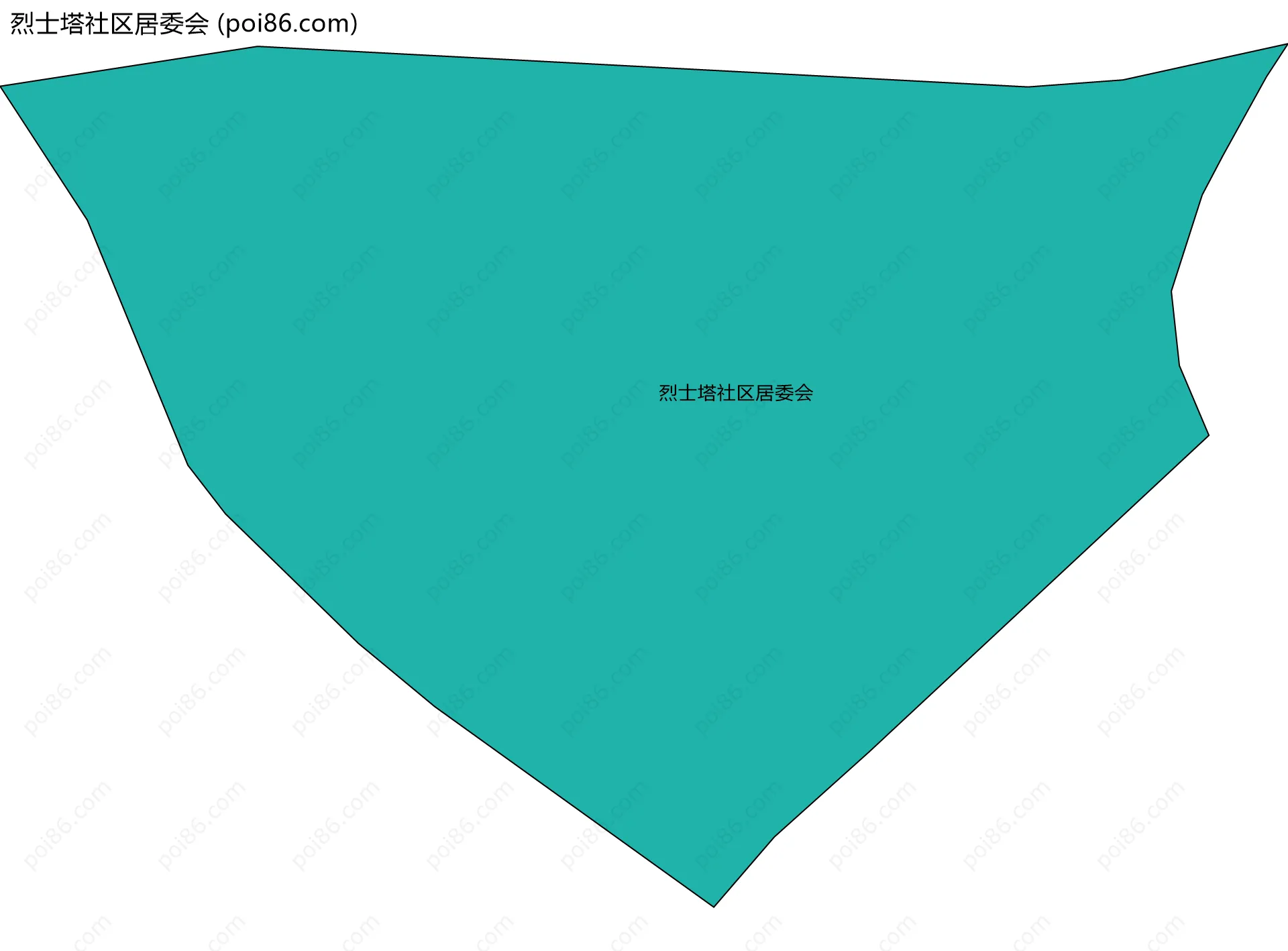 烈士塔社区居委会边界地图