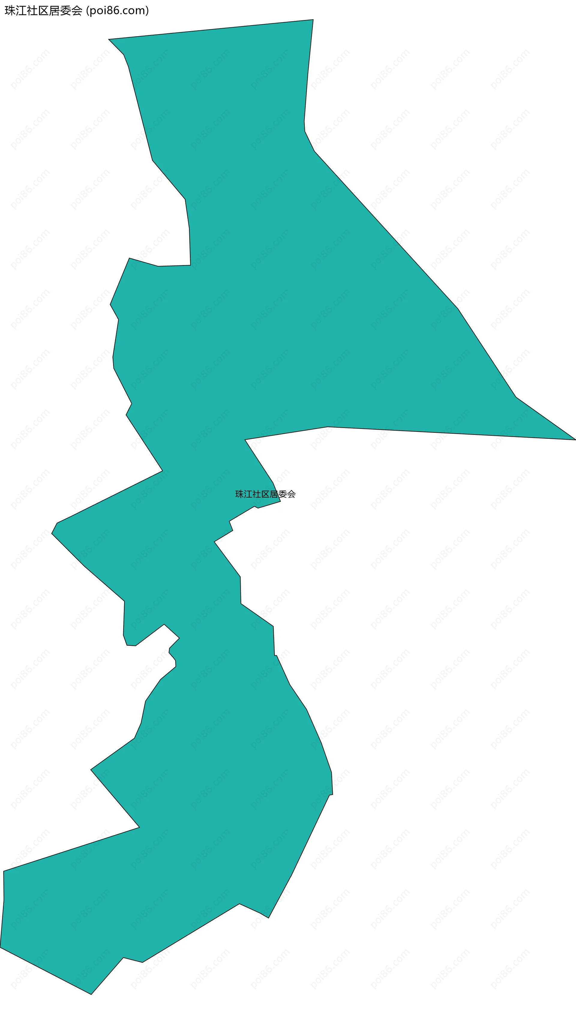 珠江社区居委会边界地图