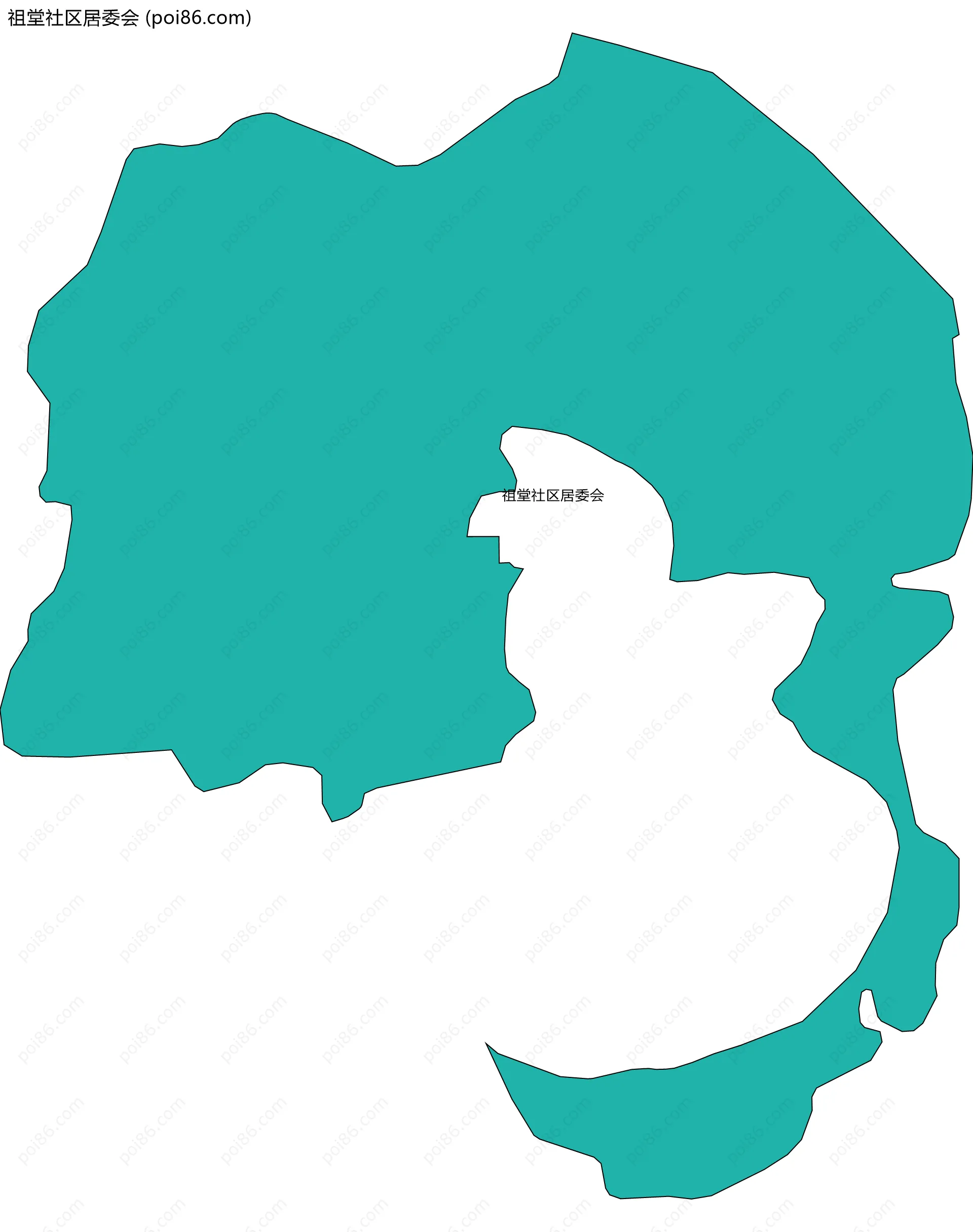 祖堂社区居委会边界地图