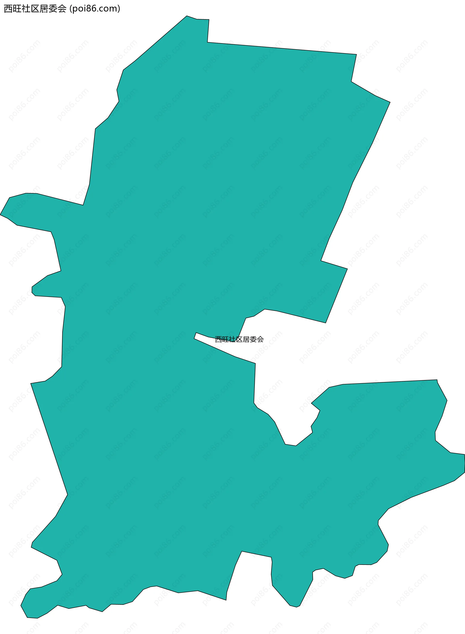 西旺社区居委会边界地图