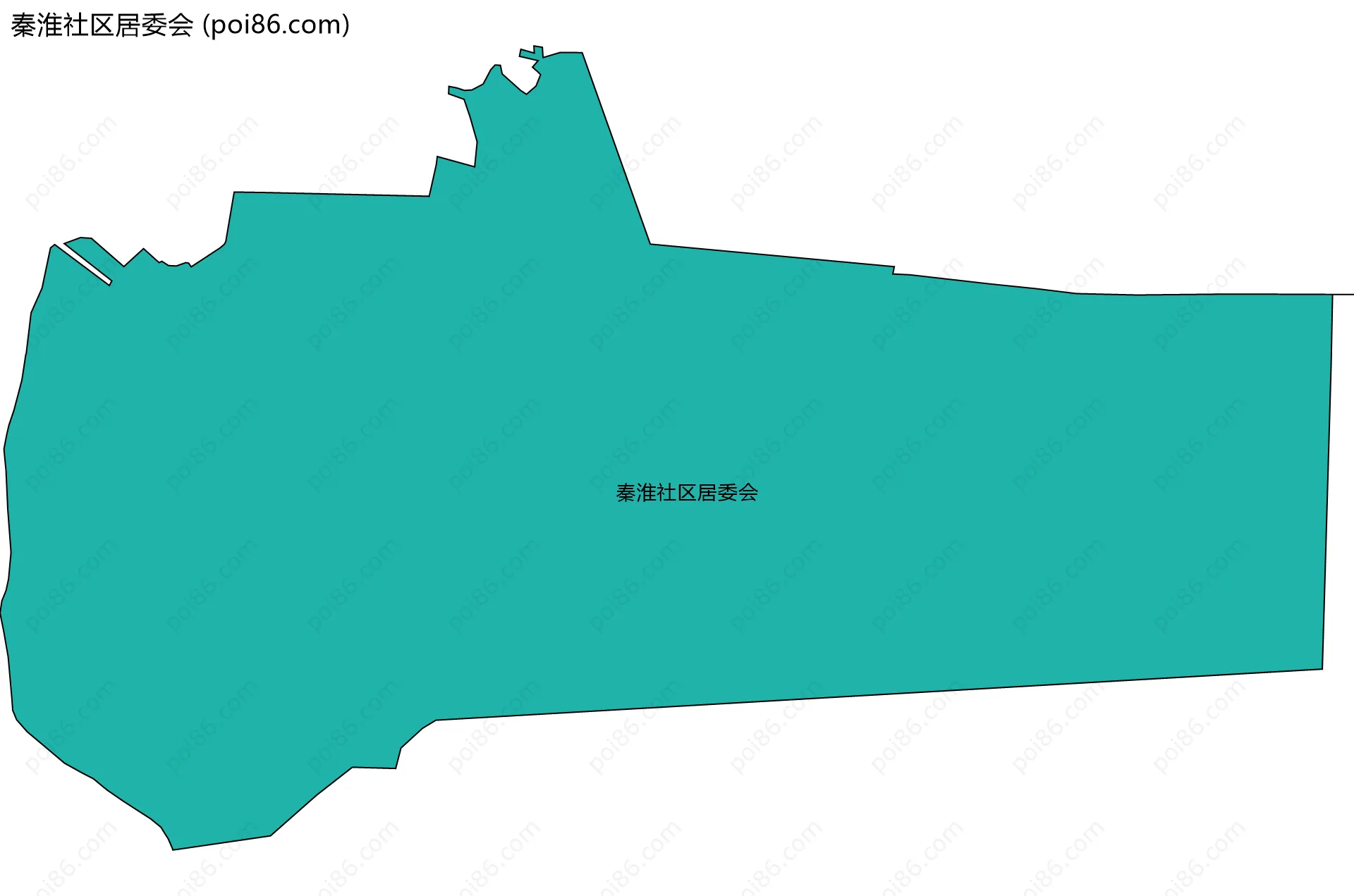 秦淮社区居委会边界地图