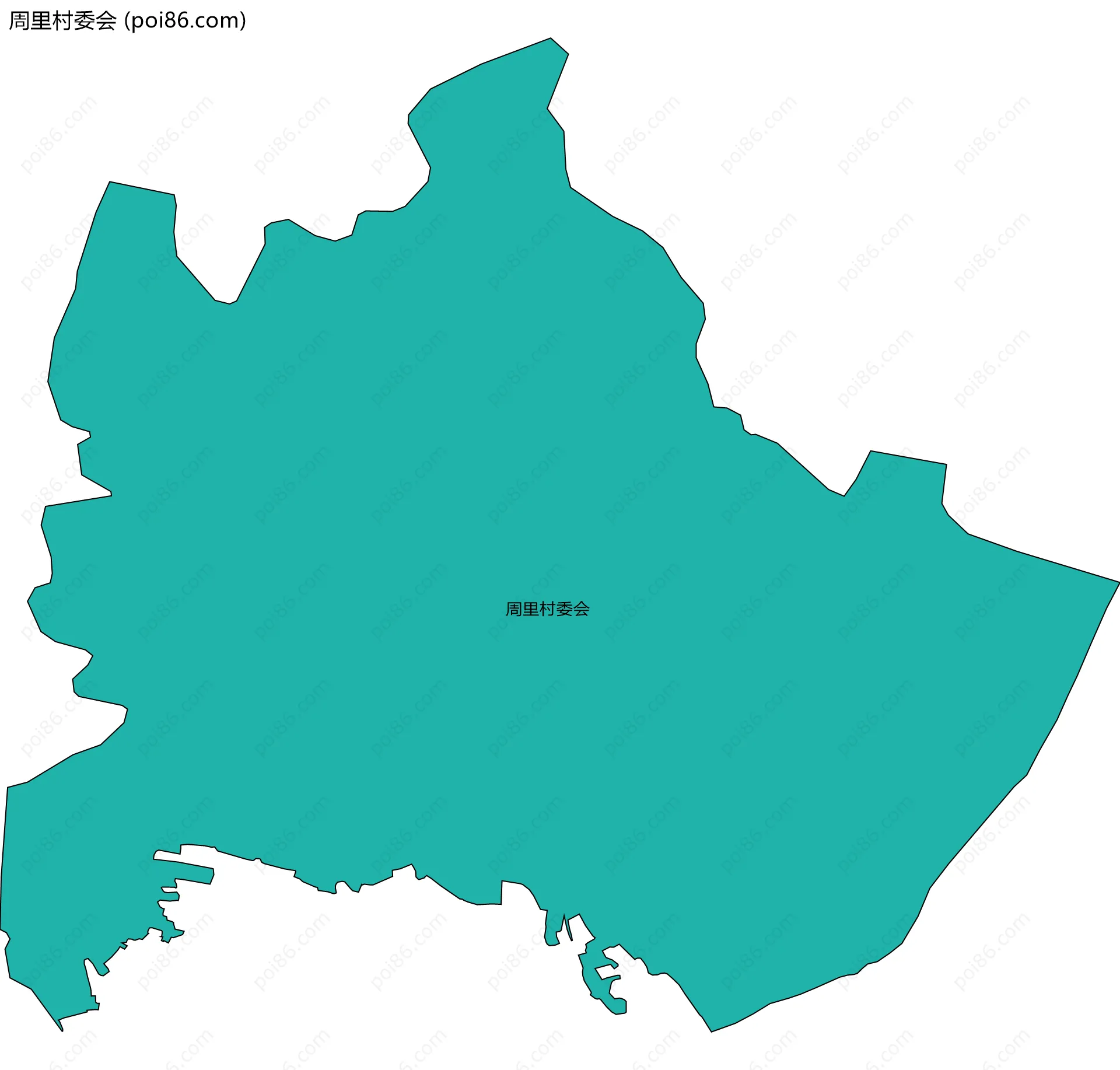 周里村委会边界地图