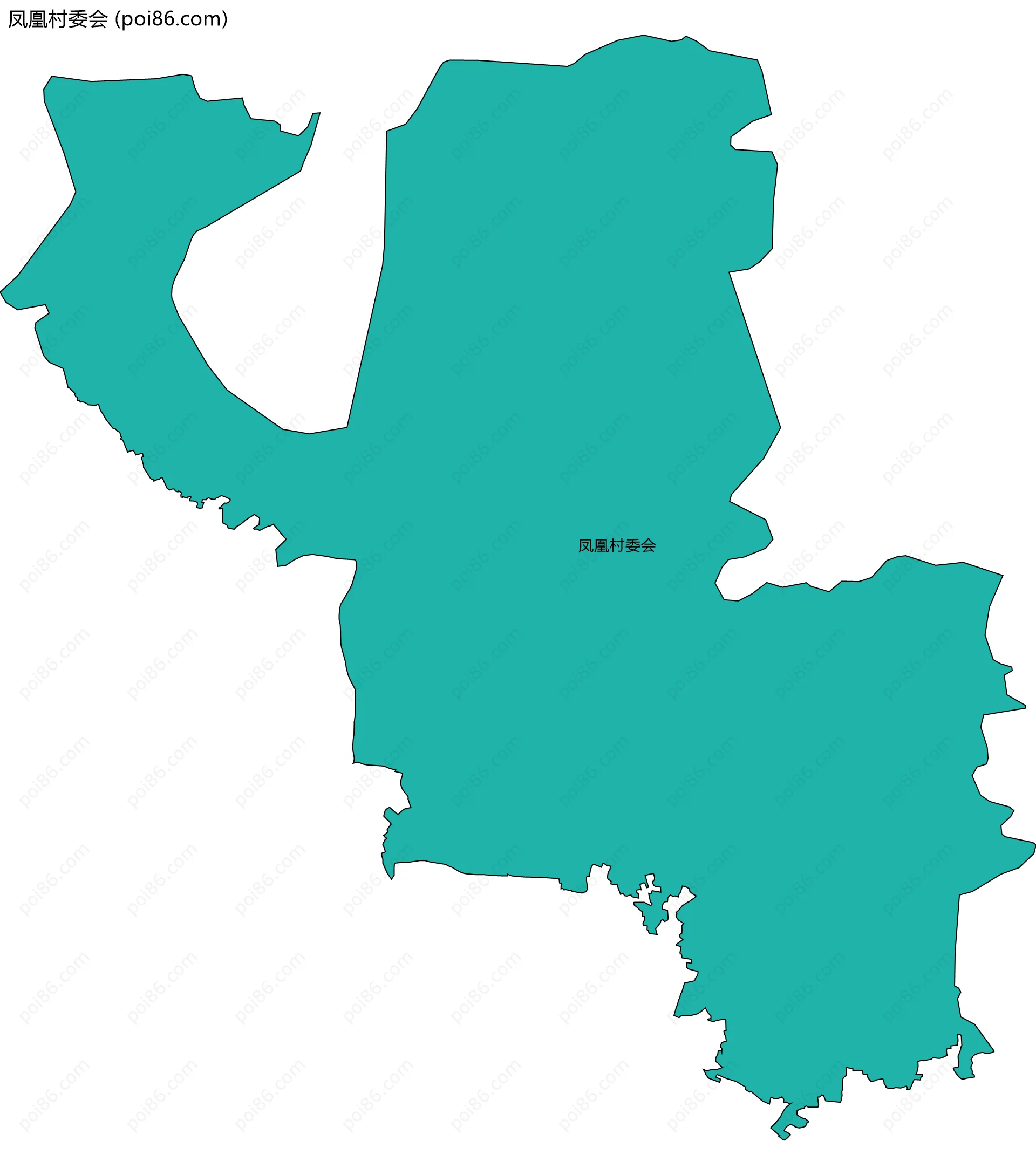 凤凰村委会边界地图