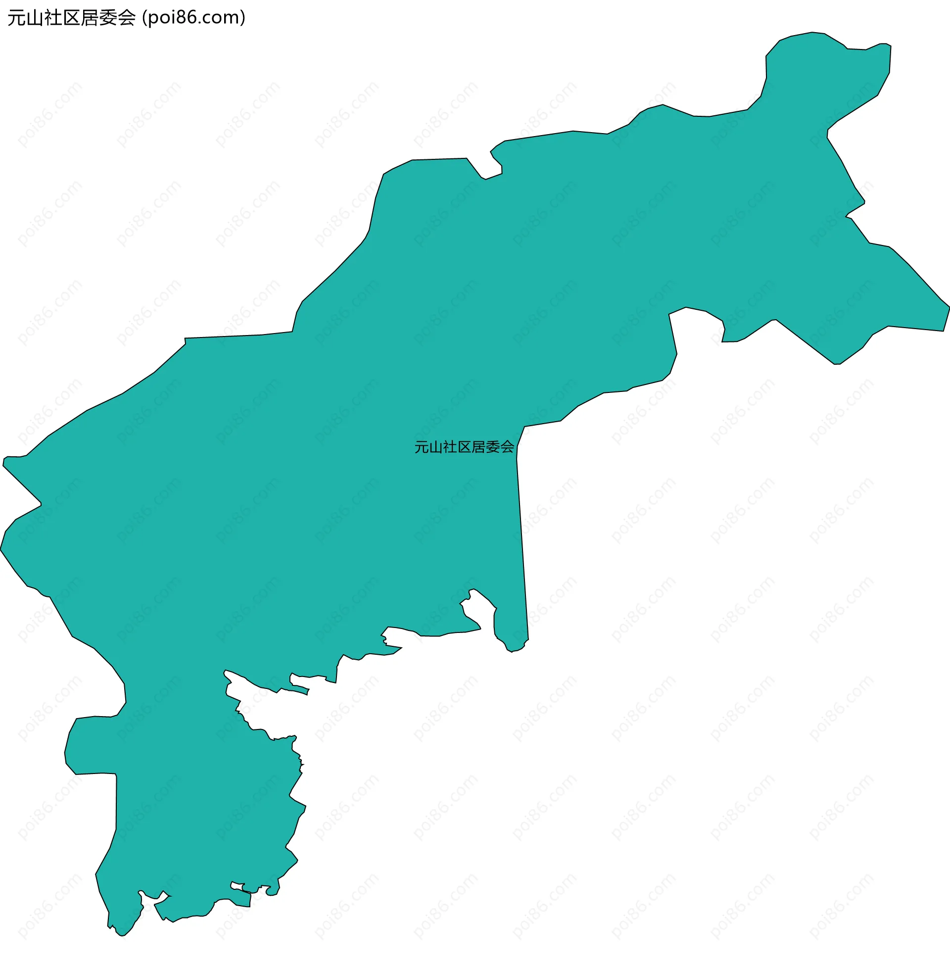 元山社区居委会边界地图