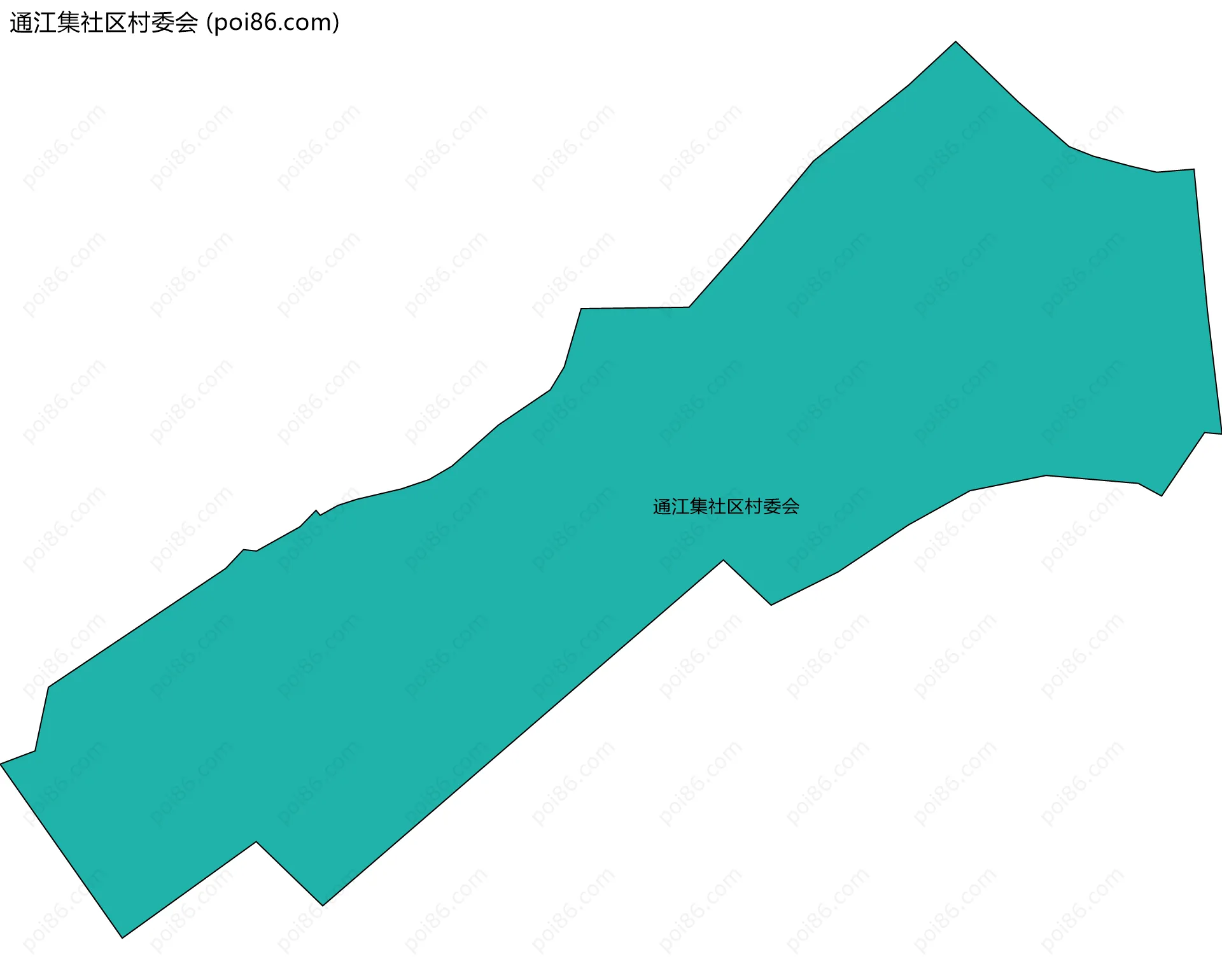 通江集社区村委会边界地图