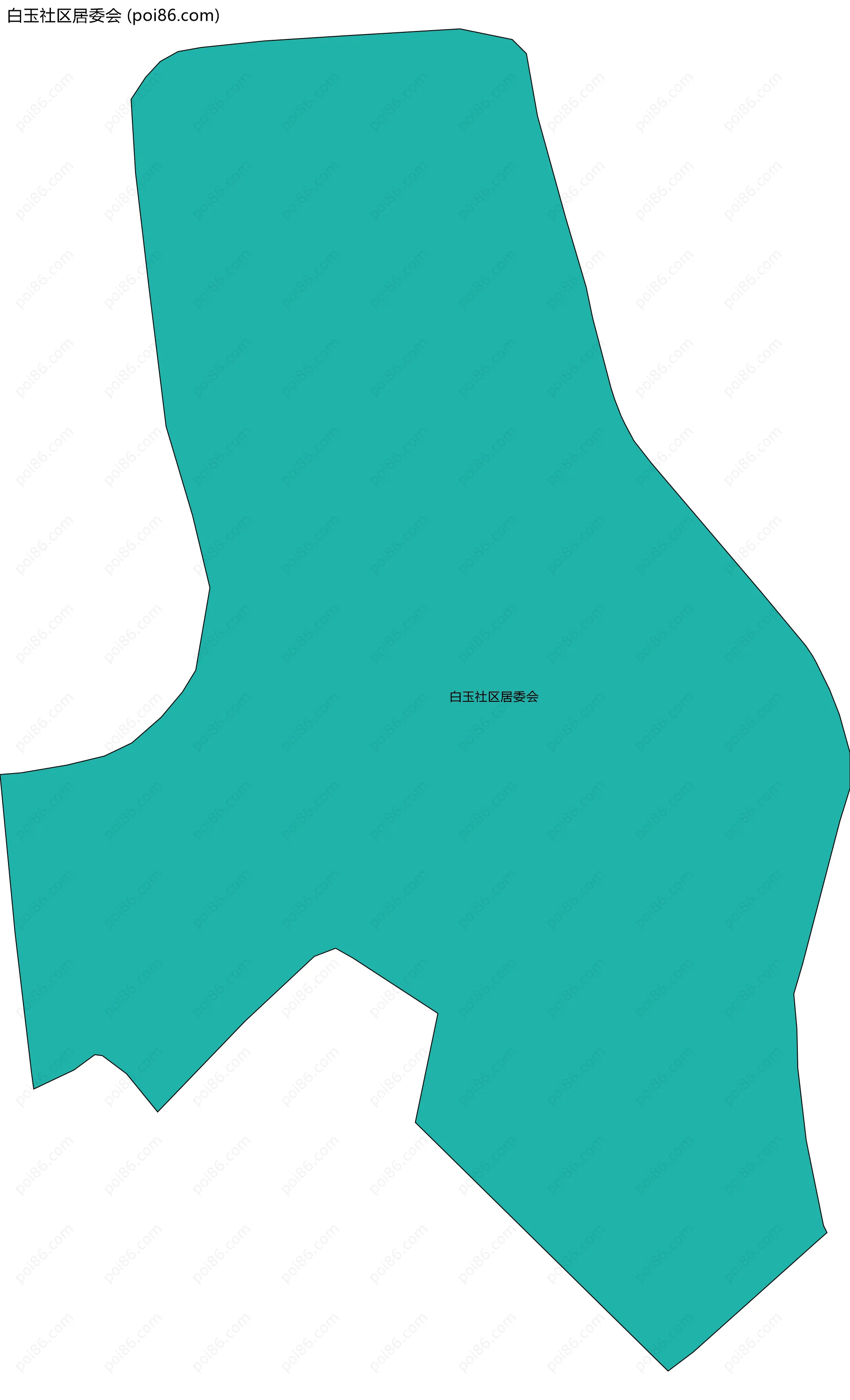 白玉社区居委会边界地图