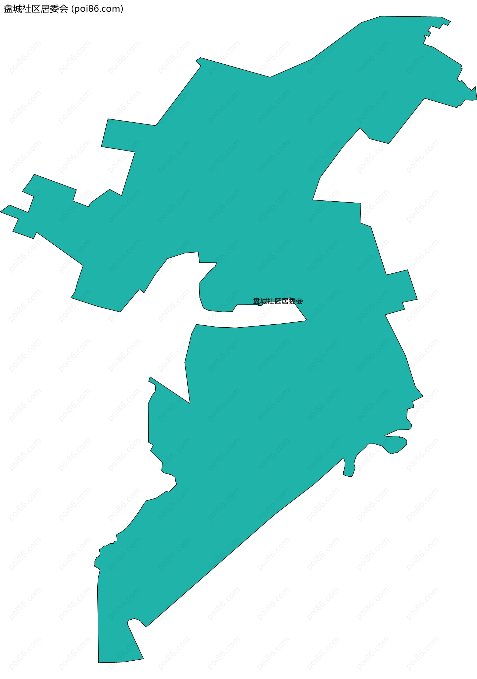 盘城社区居委会边界地图