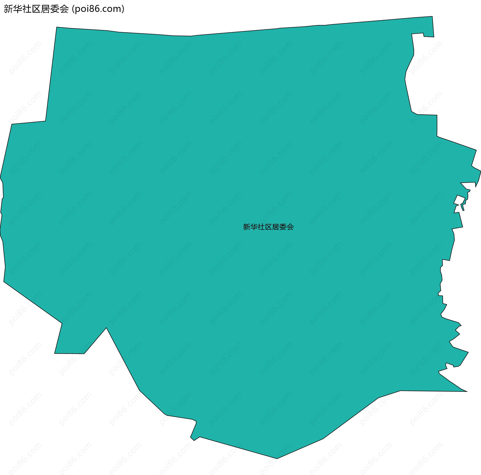 新华社区居委会边界地图
