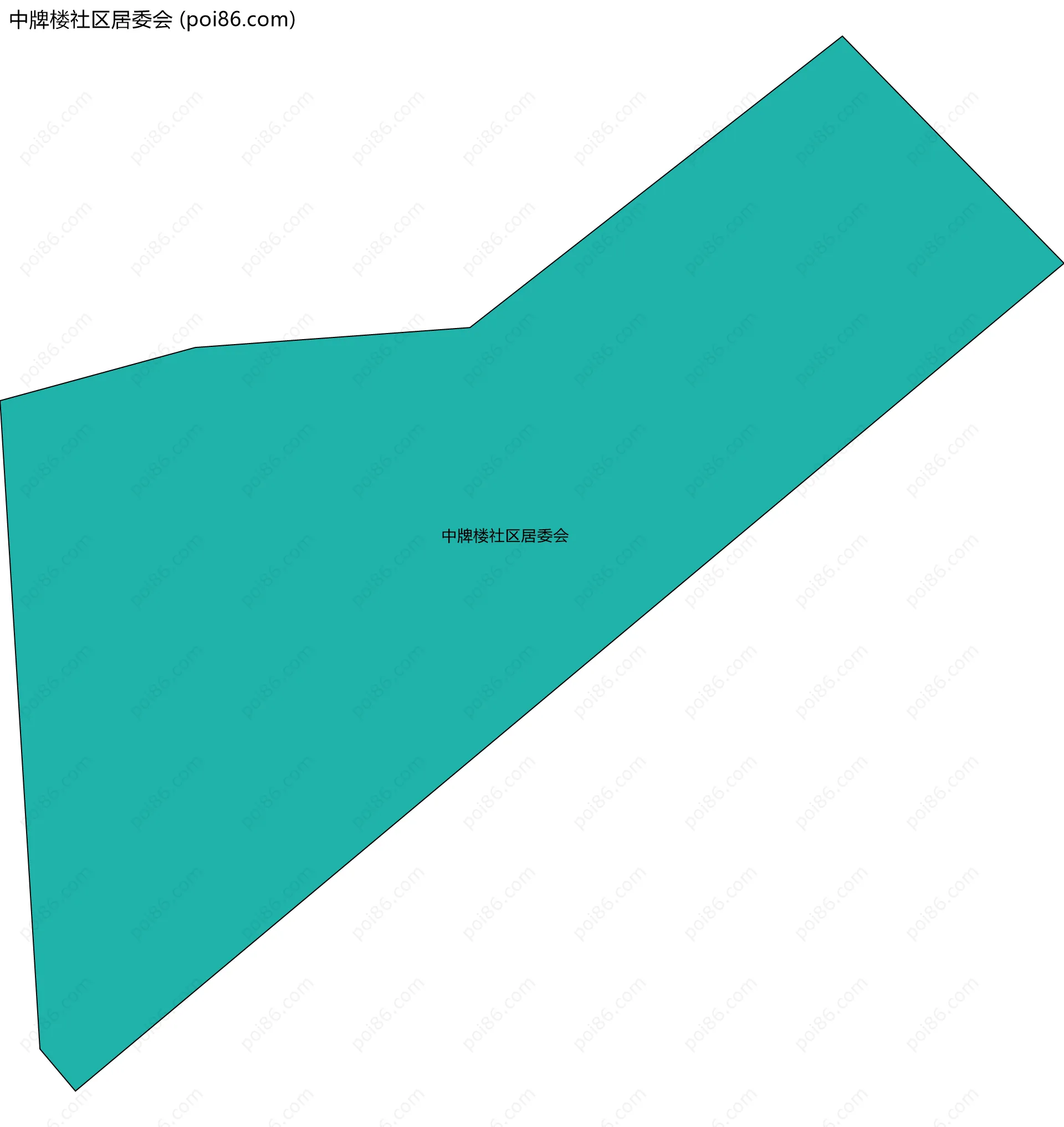 中牌楼社区居委会边界地图