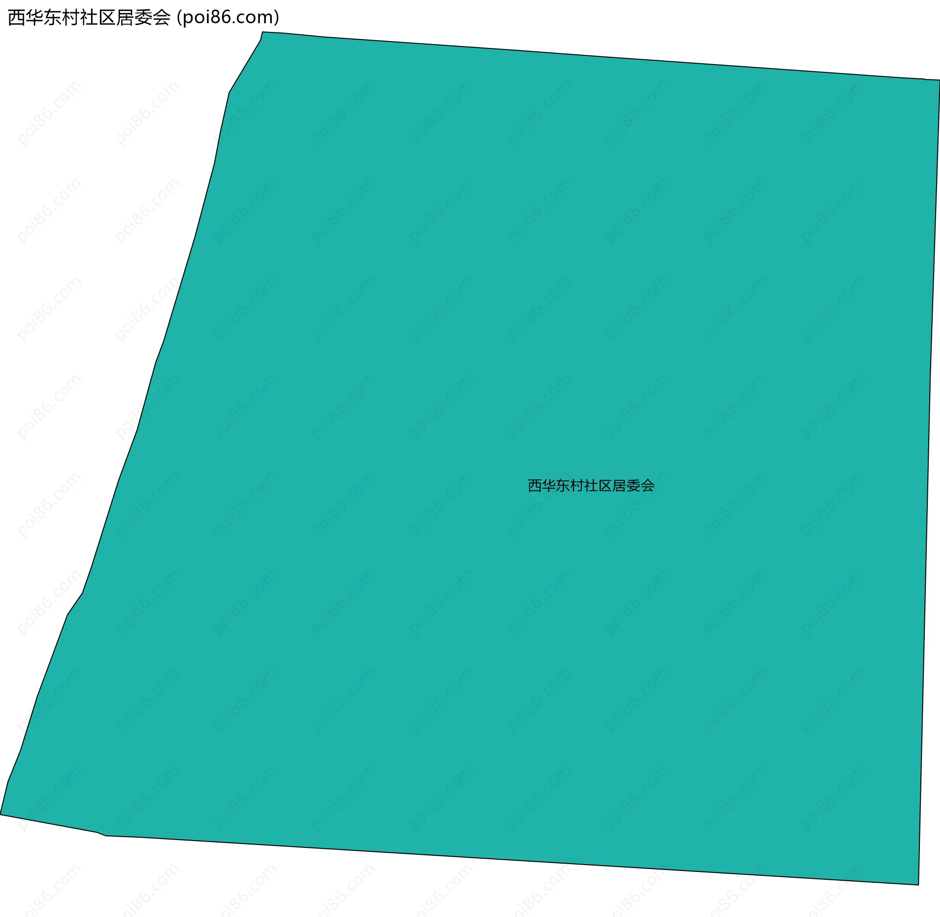 西华东村社区居委会边界地图