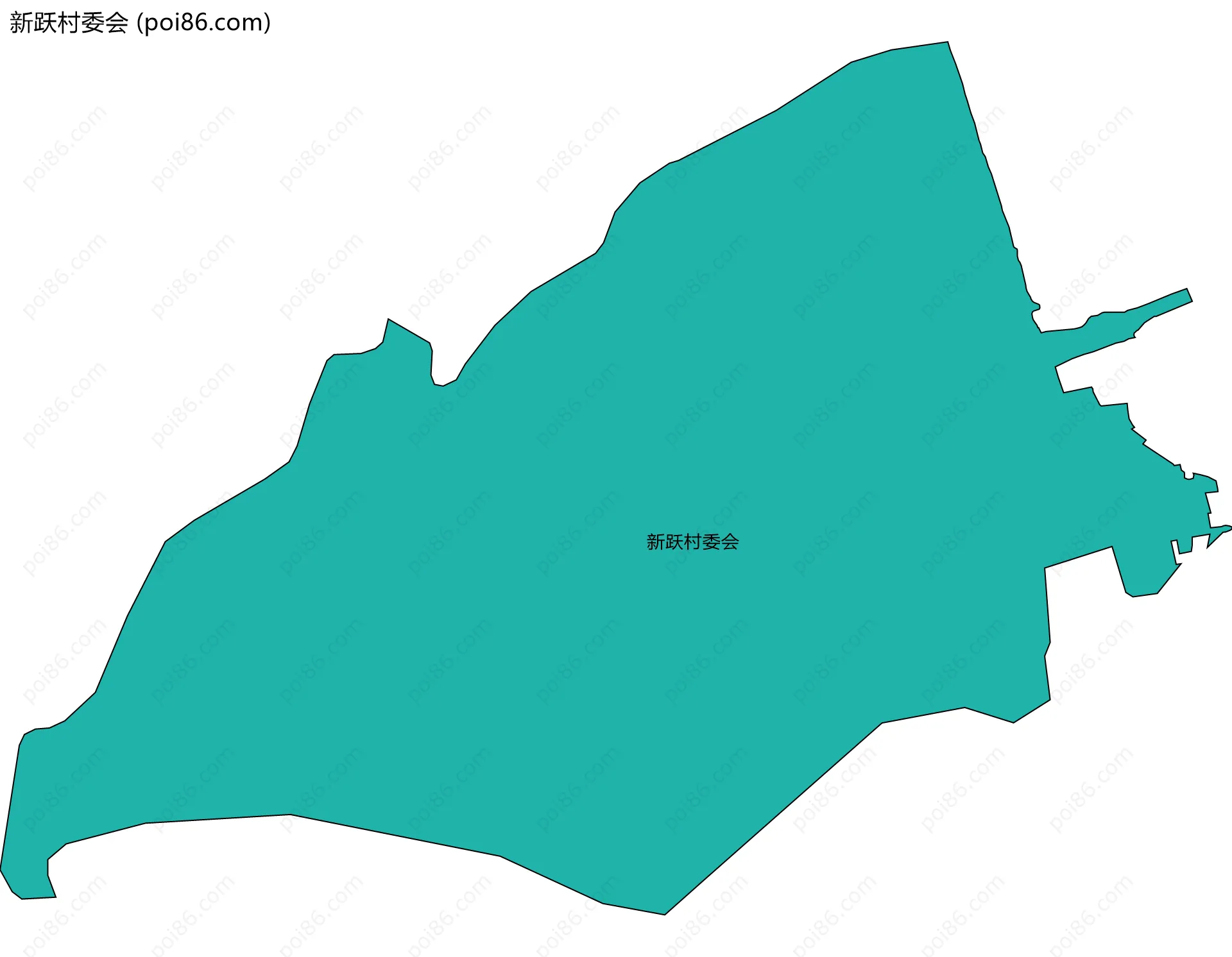 新跃村委会边界地图