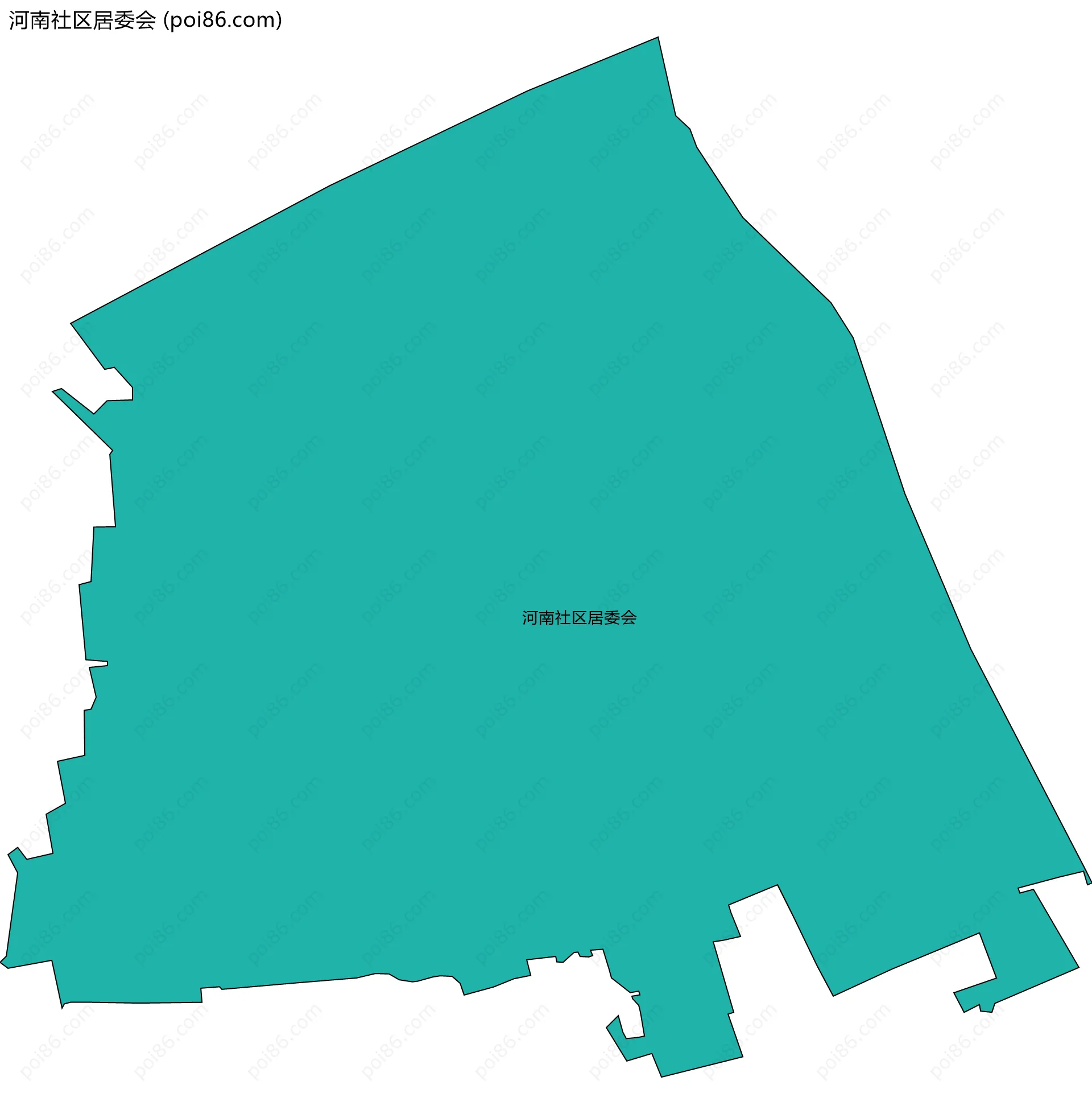 河南社区居委会边界地图