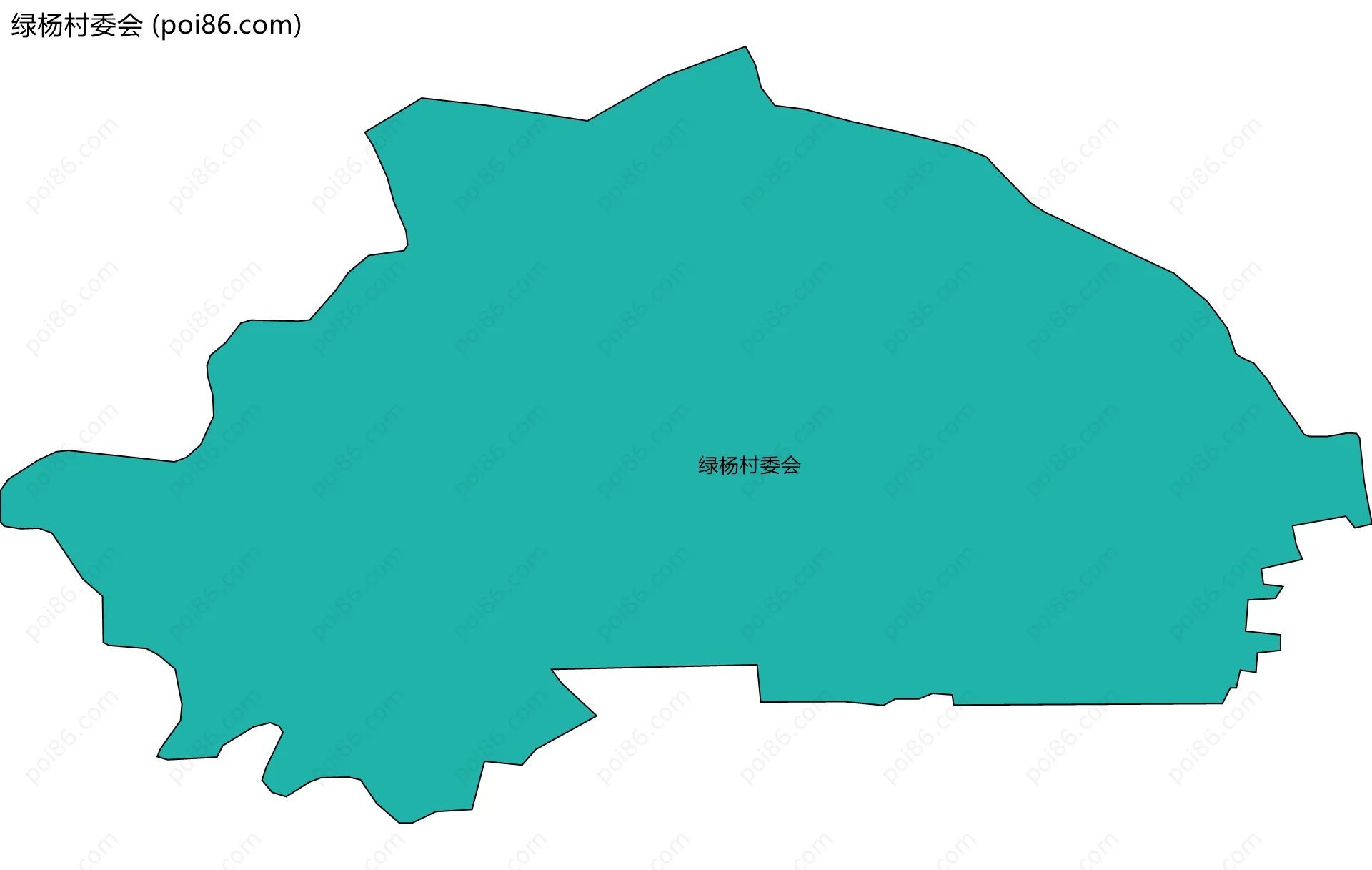 绿杨村委会边界地图