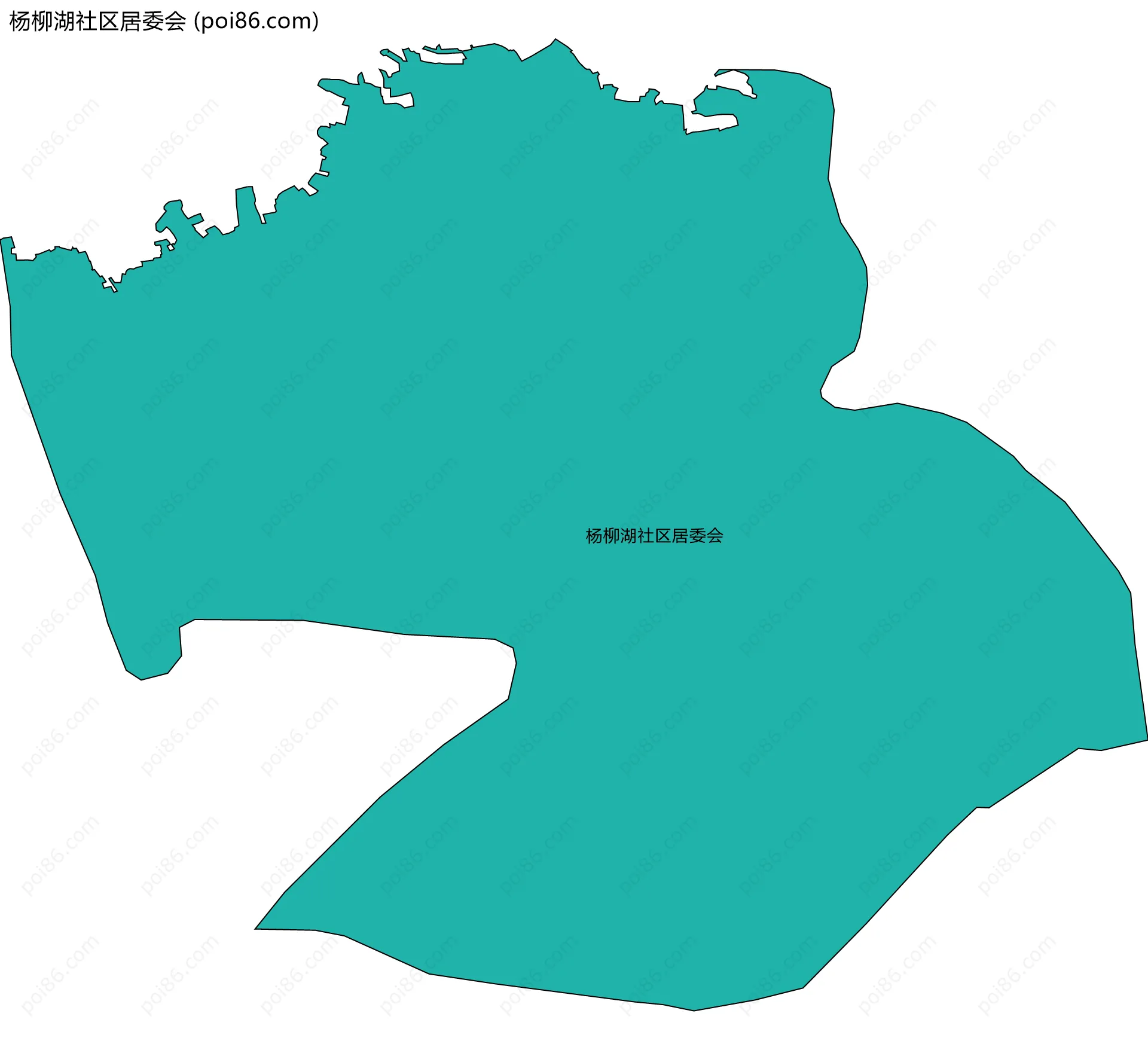 杨柳湖社区居委会边界地图