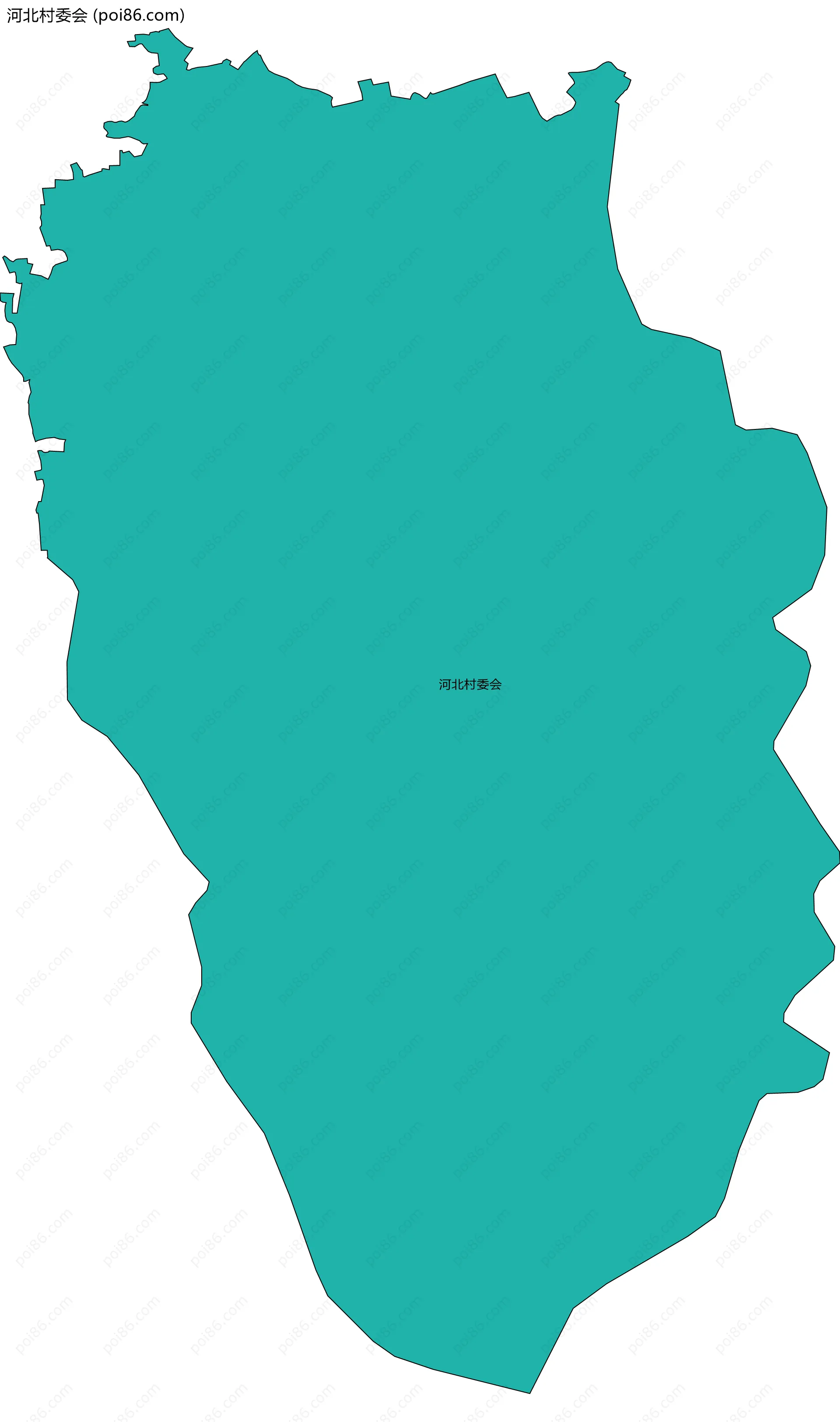 河北村委会边界地图