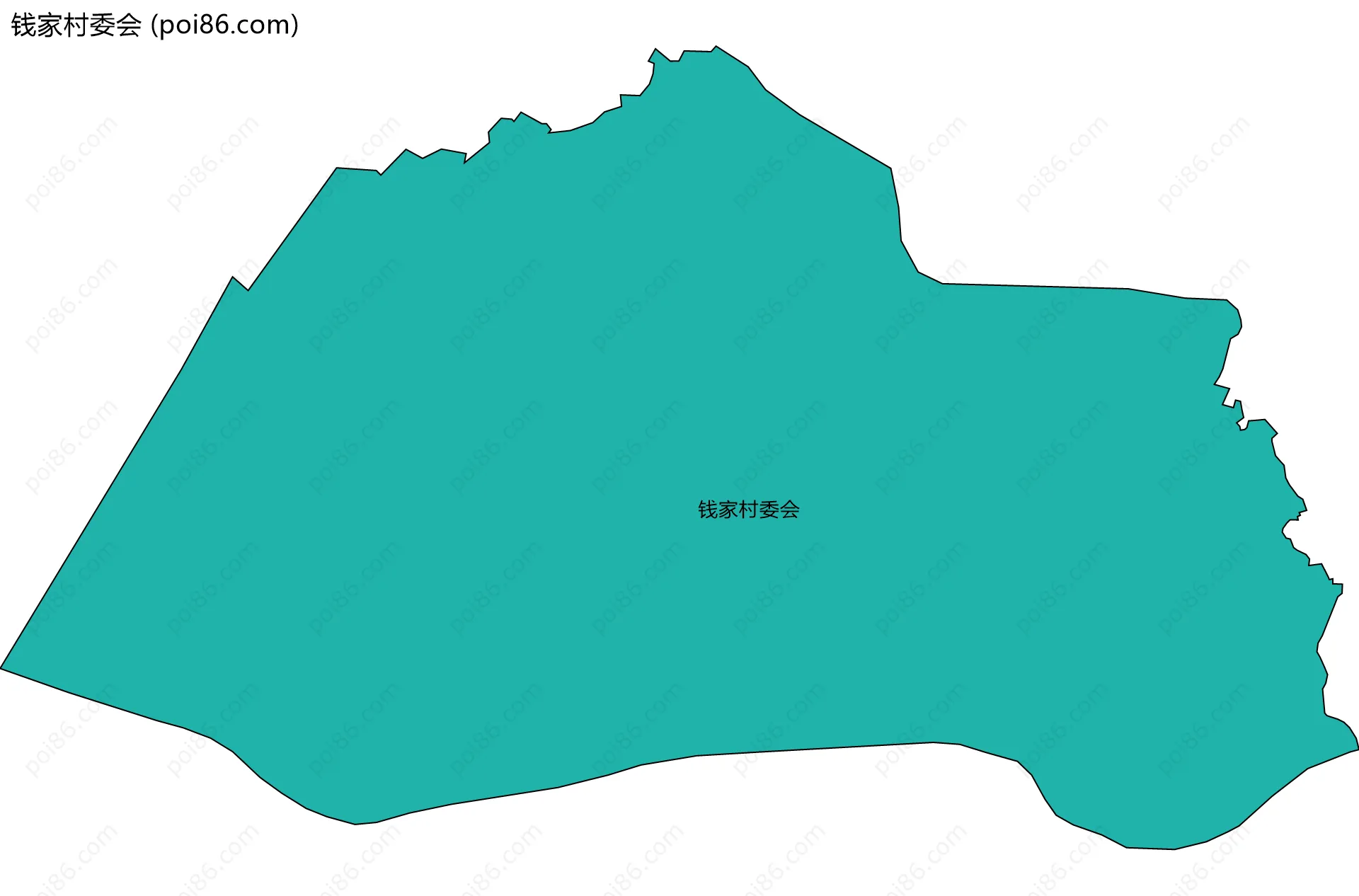 钱家村委会边界地图