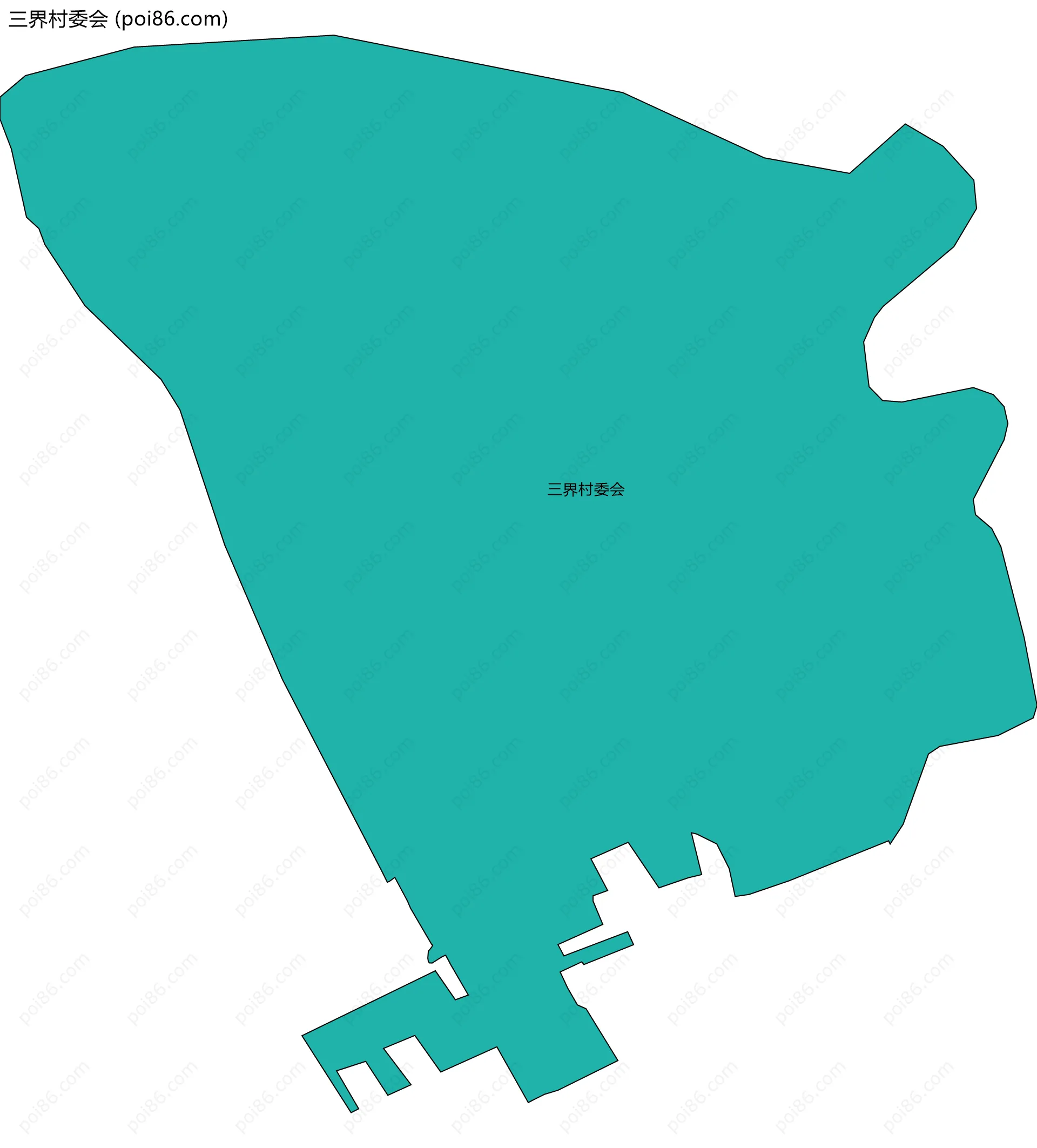 三界村委会边界地图