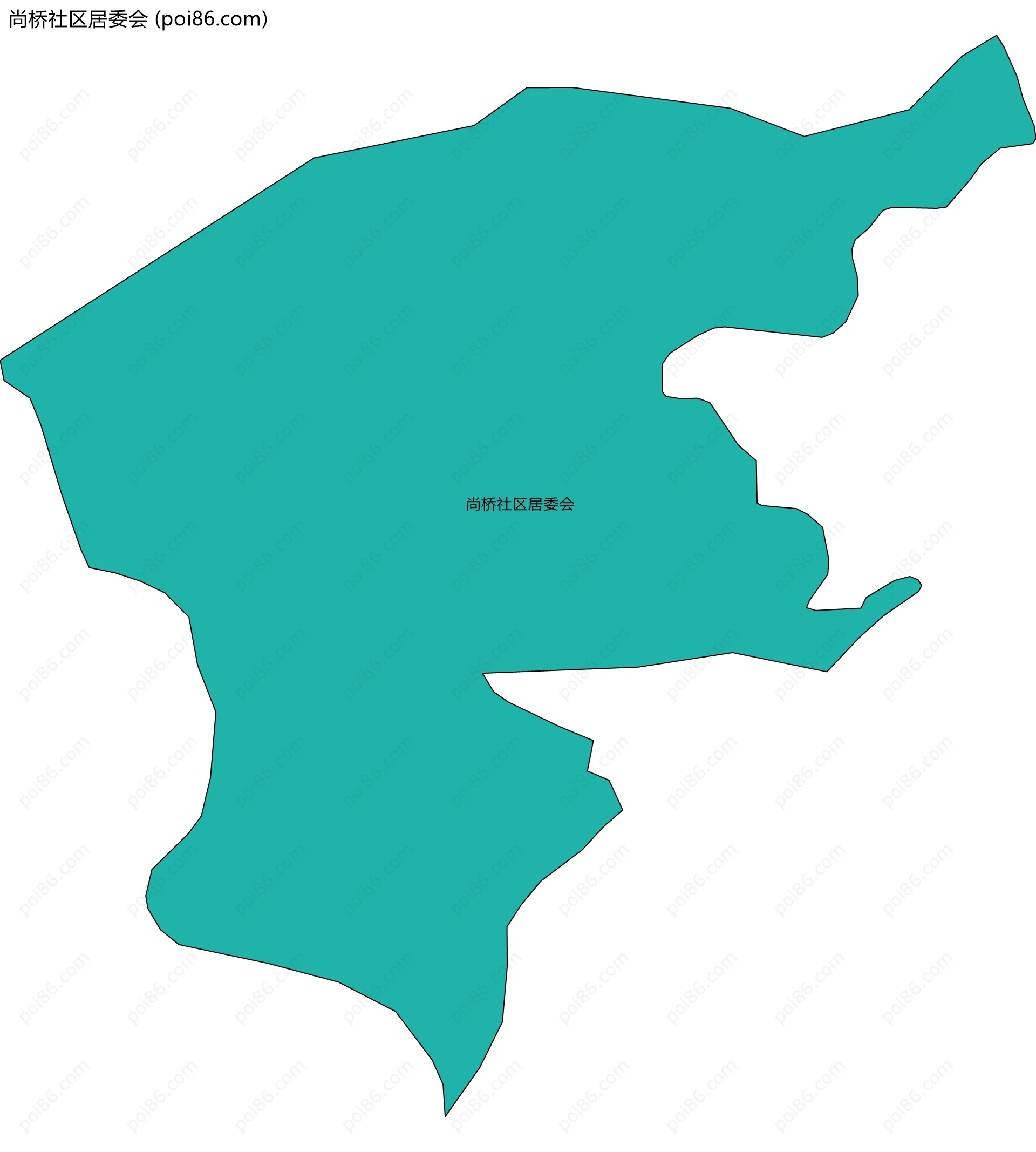尚桥社区居委会边界地图
