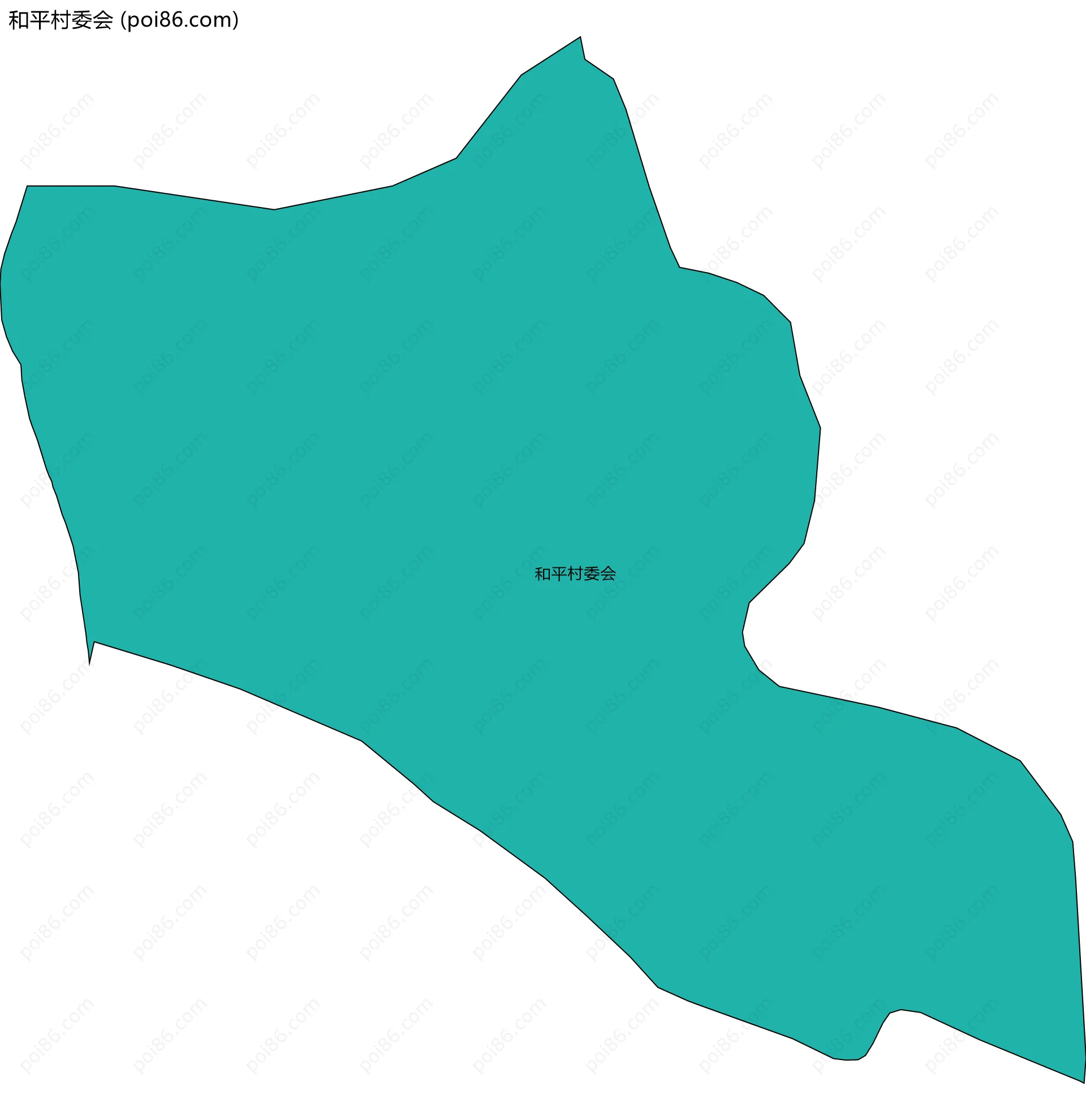 和平村委会边界地图