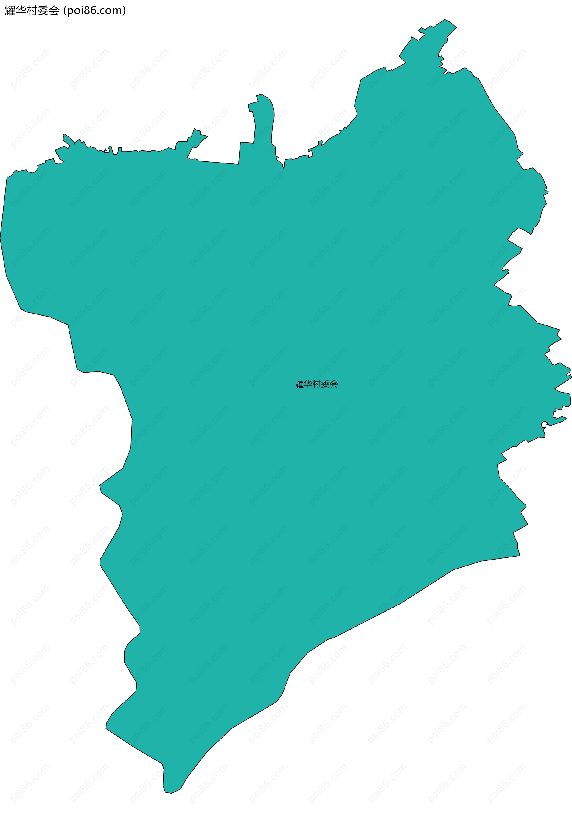 耀华村委会边界地图