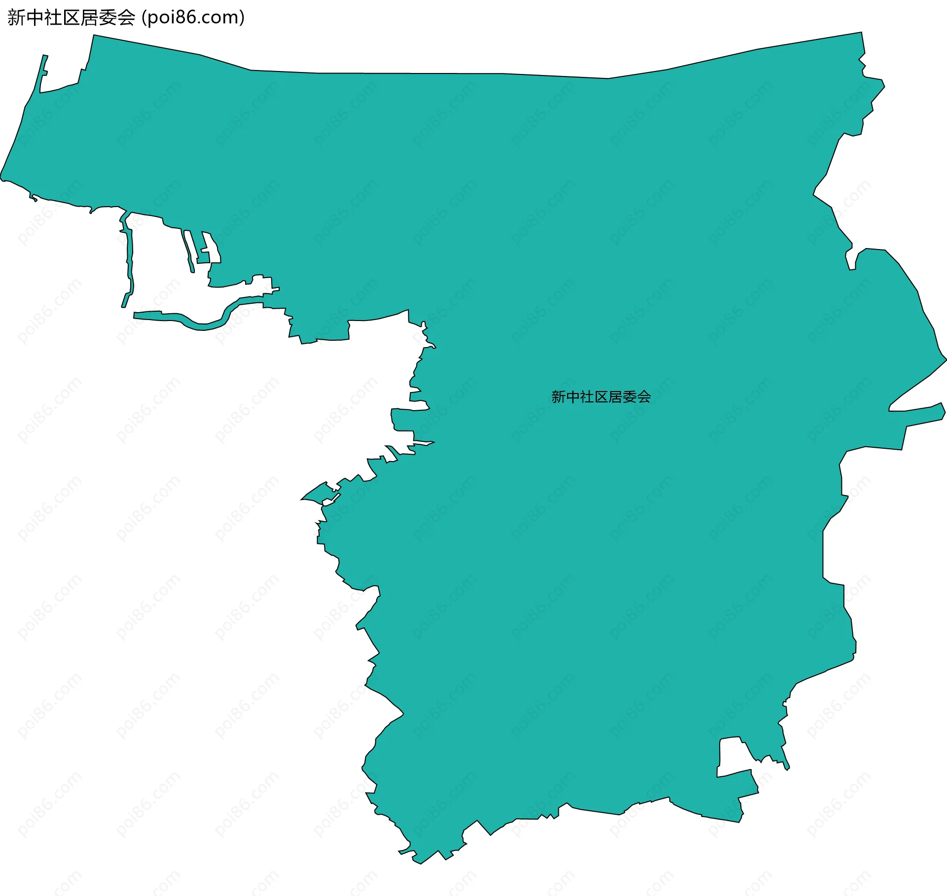 新中社区居委会边界地图