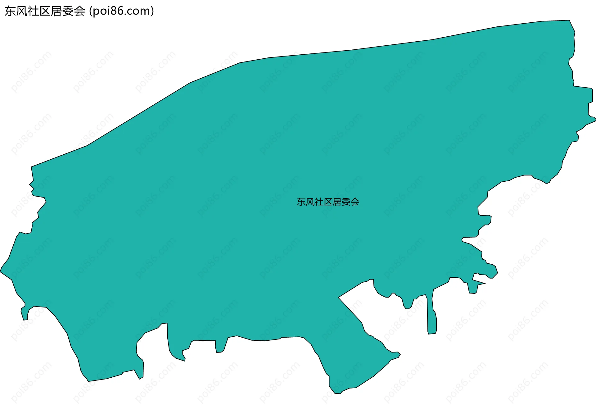 东风社区居委会边界地图