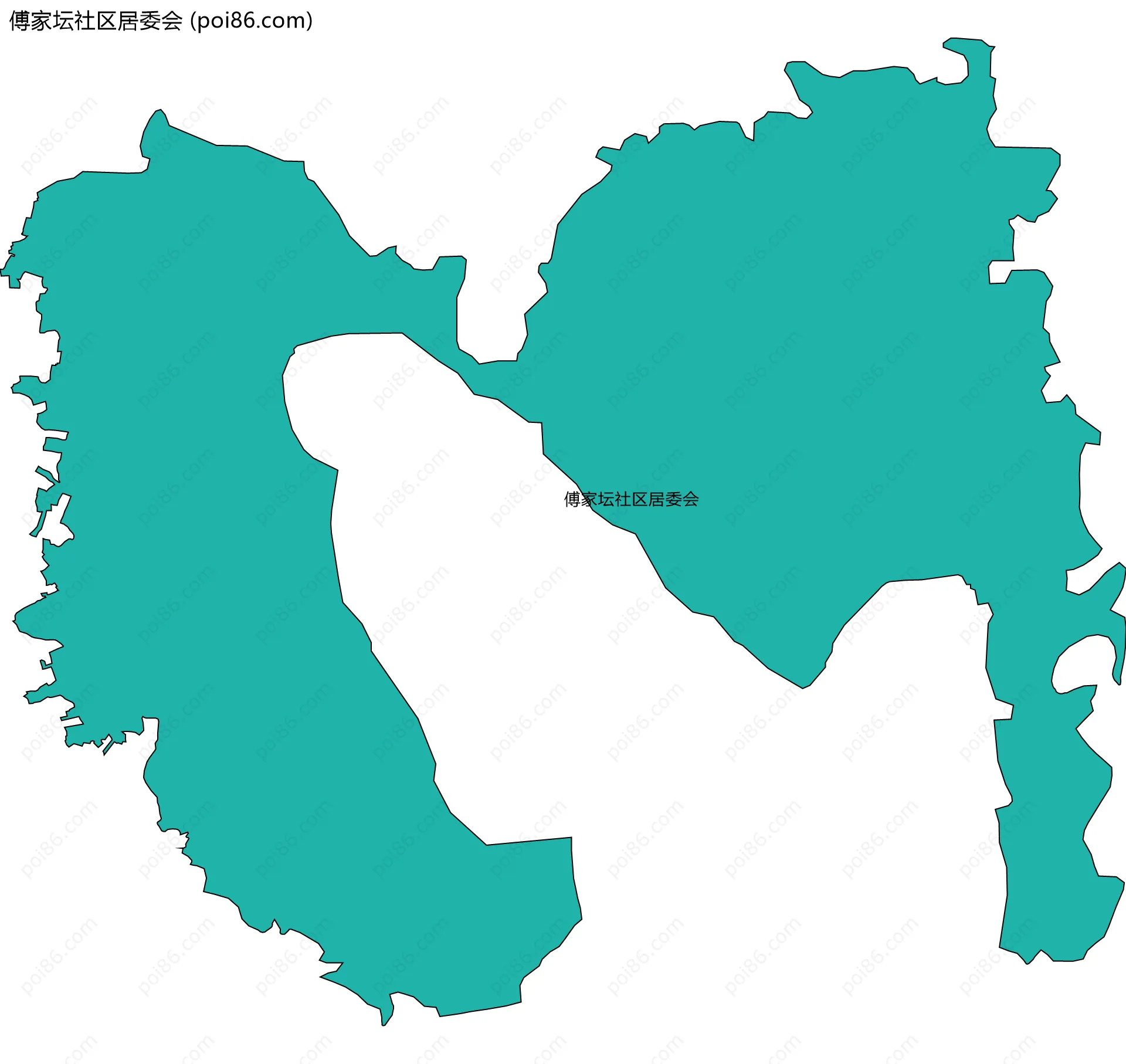 傅家坛社区居委会边界地图