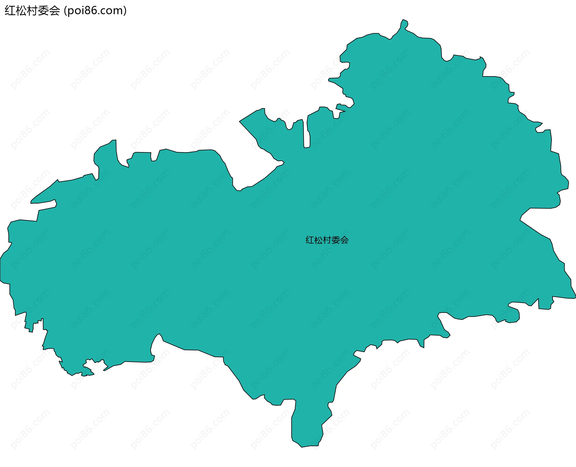 红松村委会边界地图