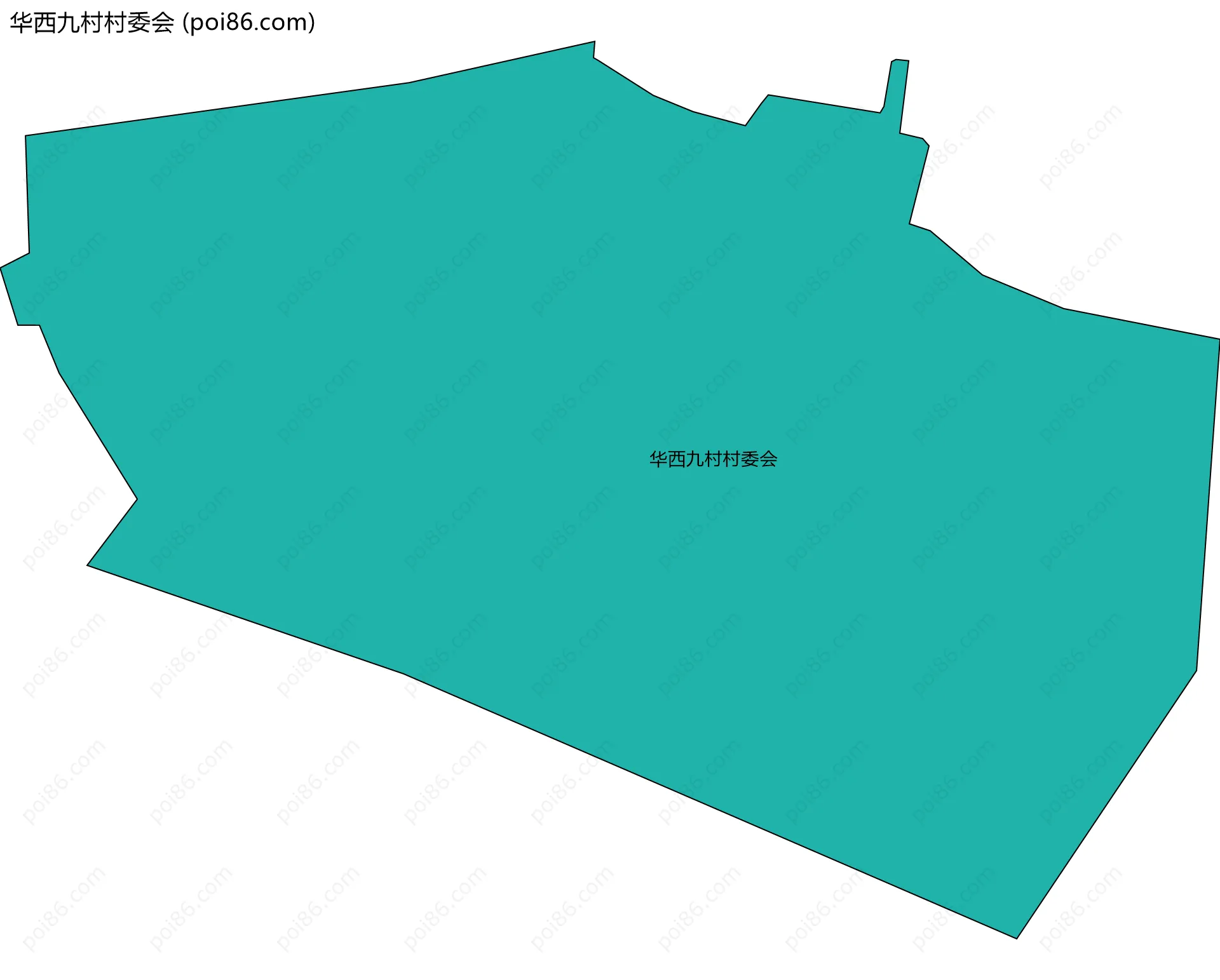 华西九村村委会边界地图
