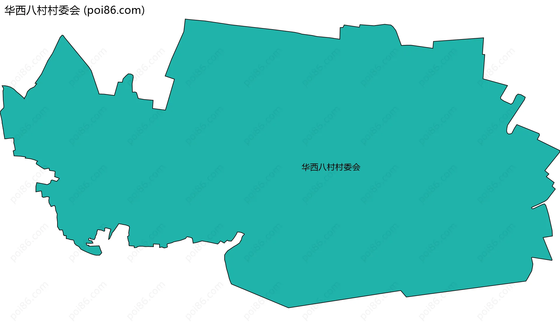 华西八村村委会边界地图