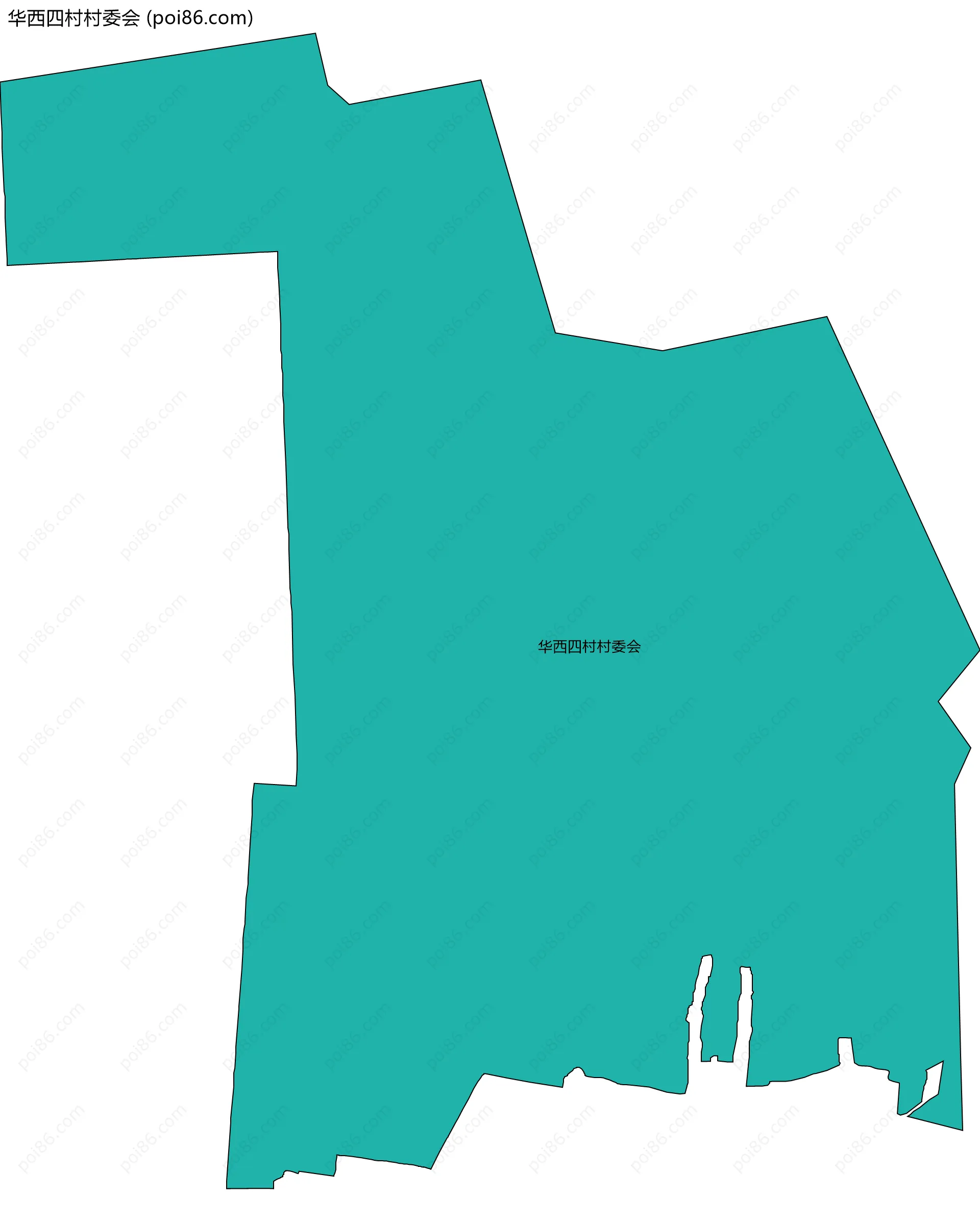 华西四村村委会边界地图