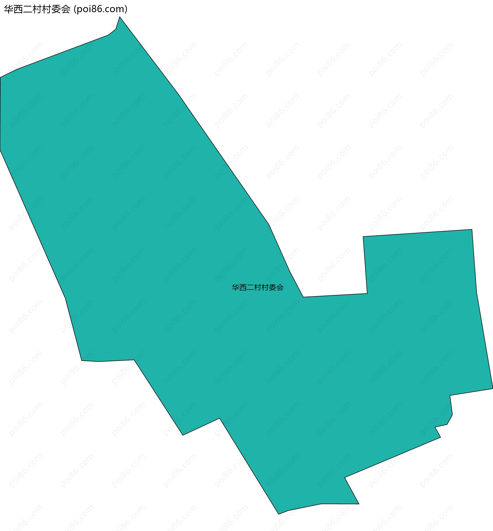 华西二村村委会边界地图