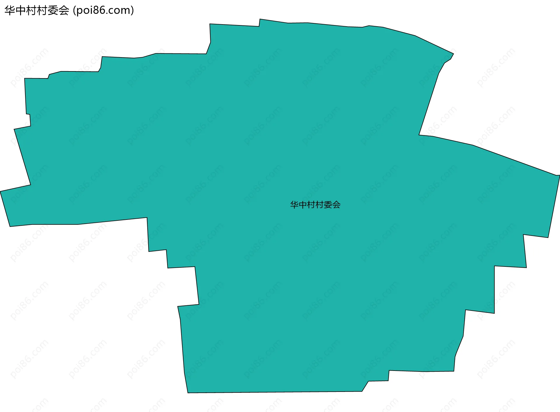 华中村村委会边界地图
