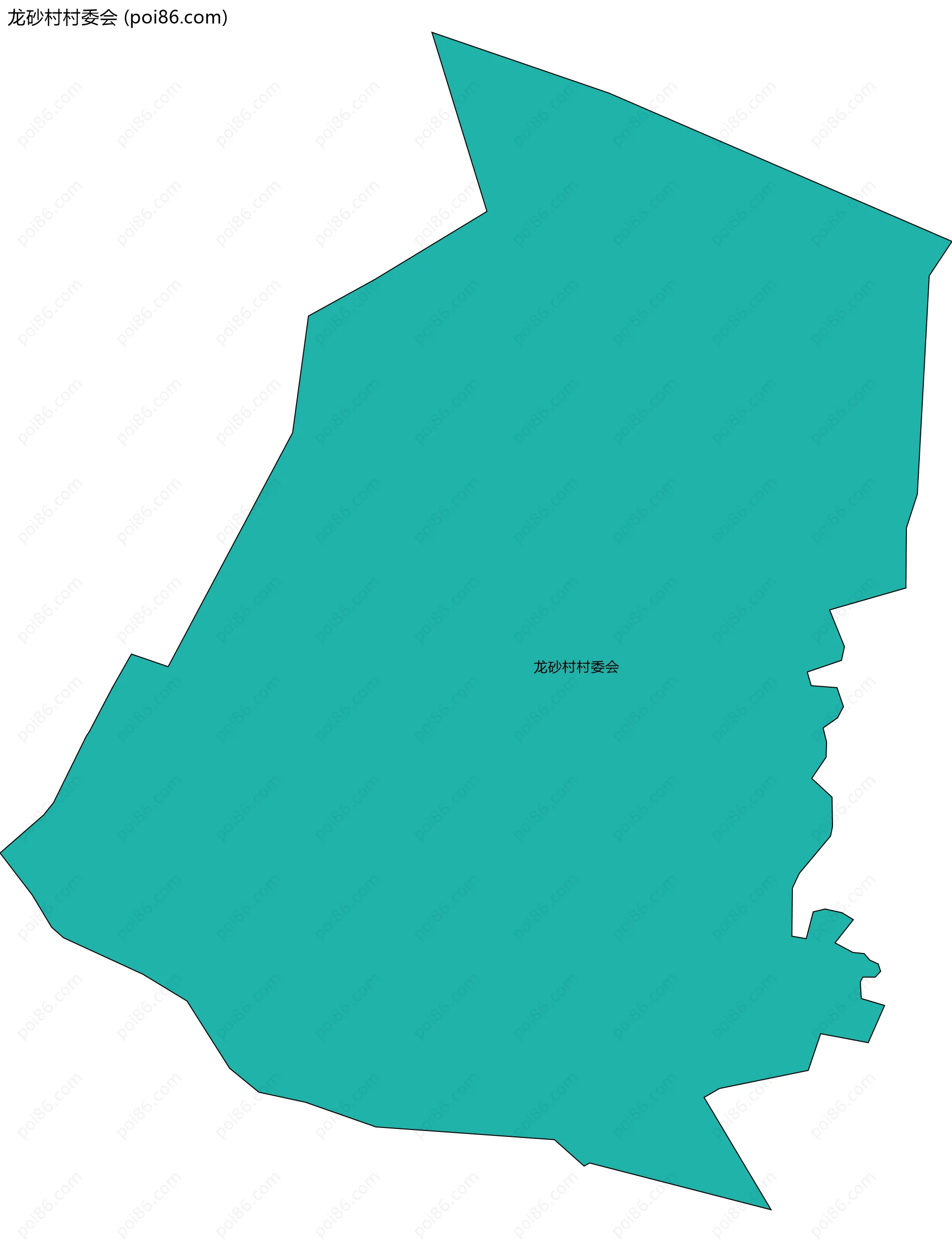 龙砂村村委会边界地图