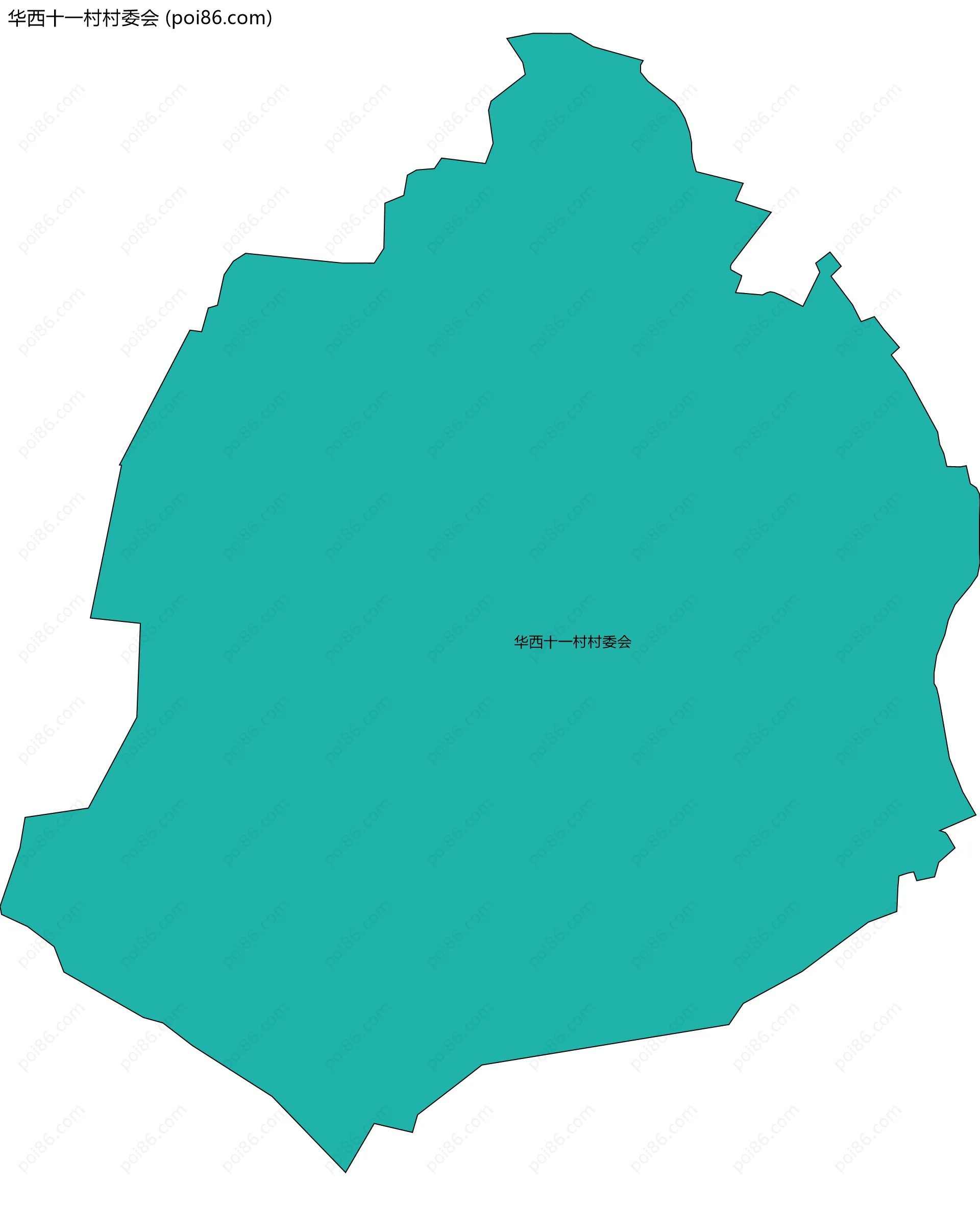 华西十一村村委会边界地图
