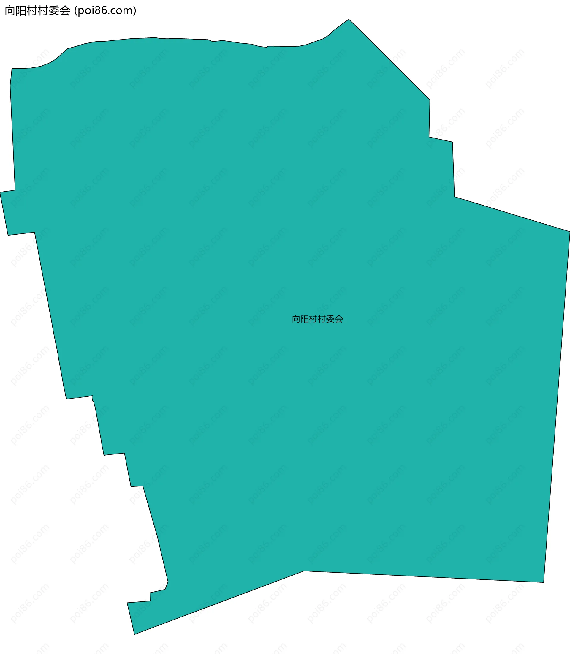 向阳村村委会边界地图