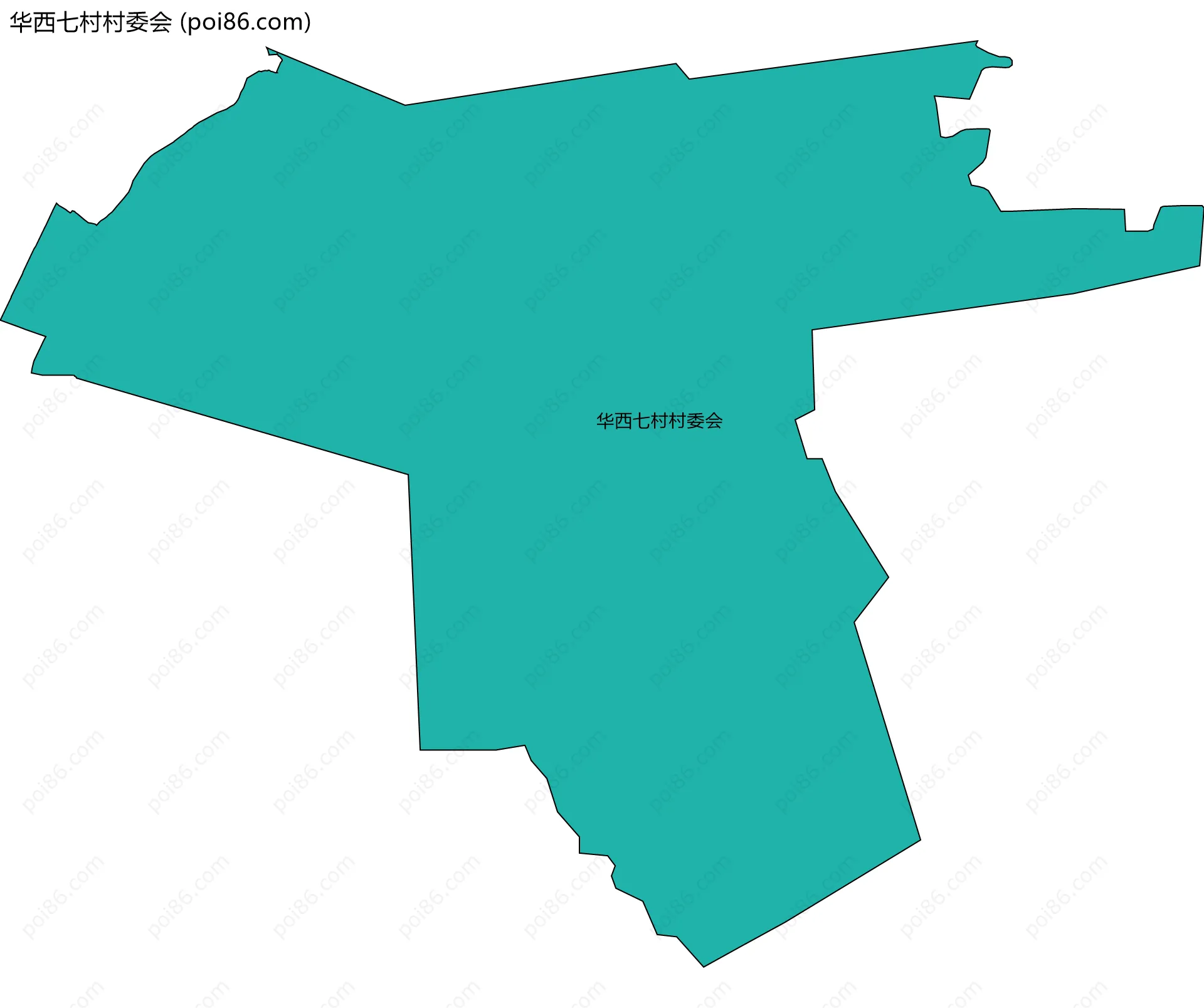 华西七村村委会边界地图