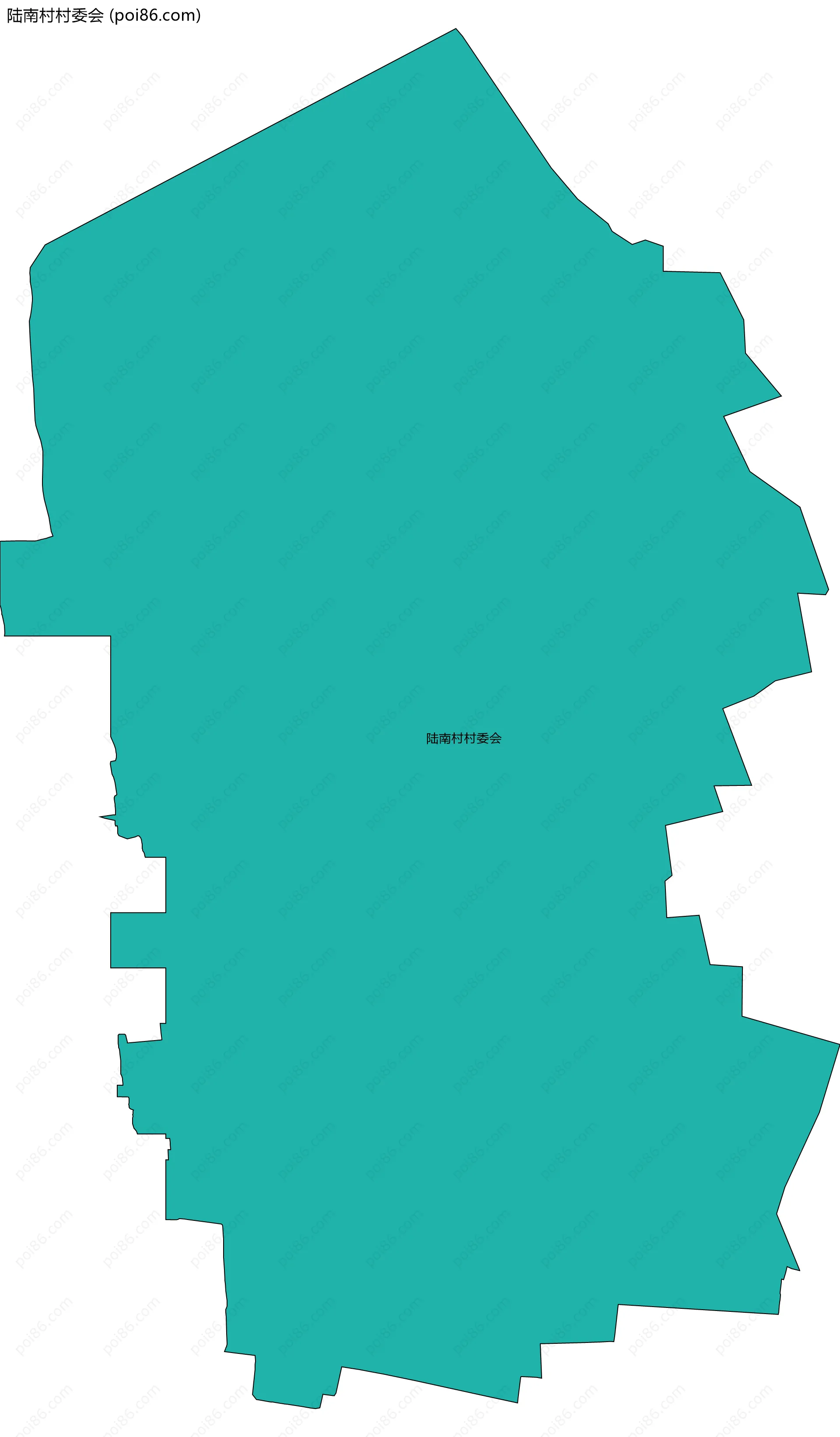 陆南村村委会边界地图
