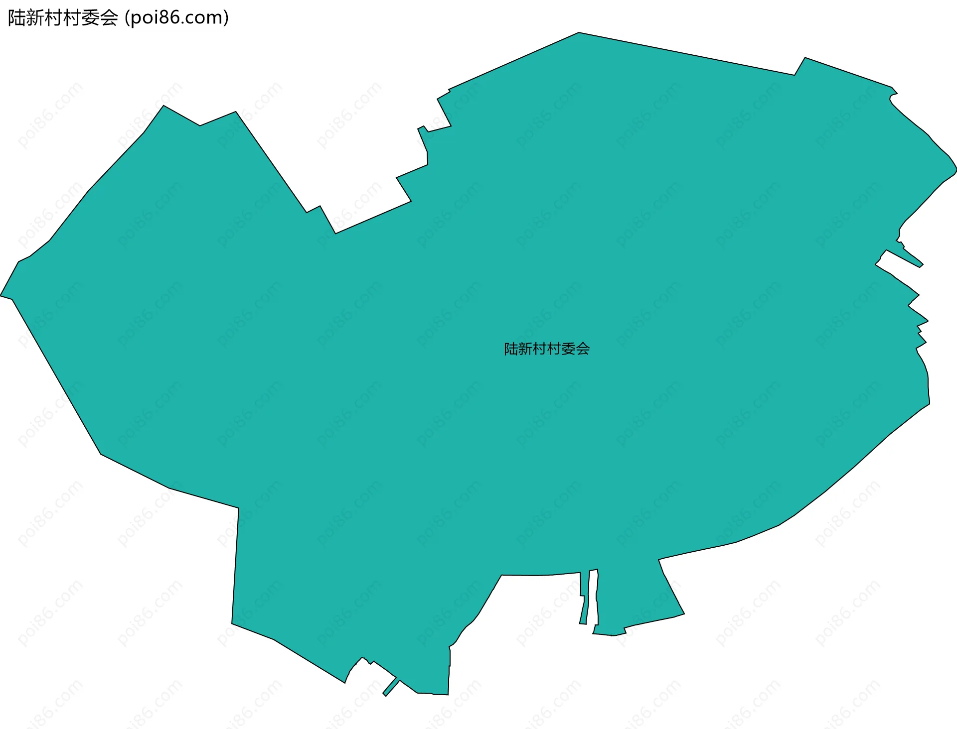 陆新村村委会边界地图