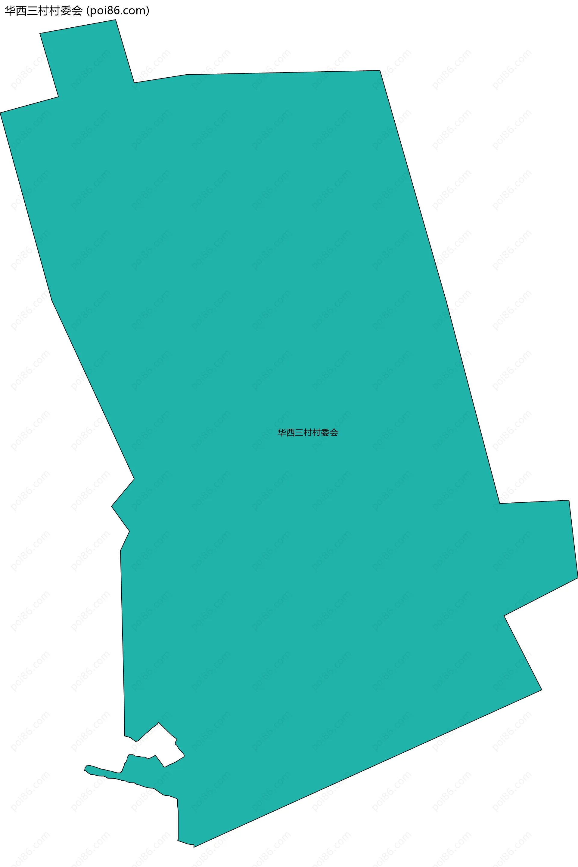 华西三村村委会边界地图