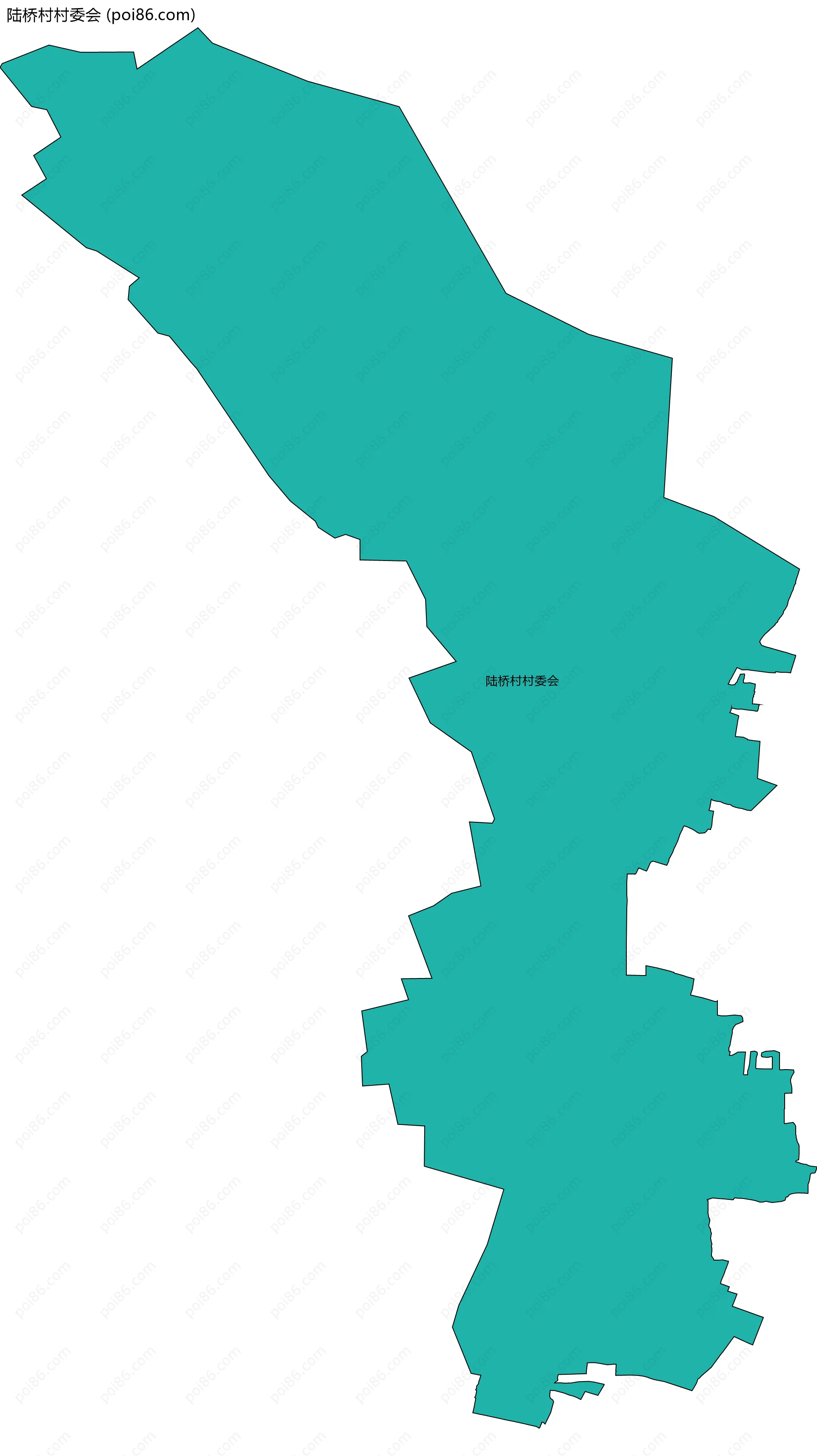 陆桥村村委会边界地图