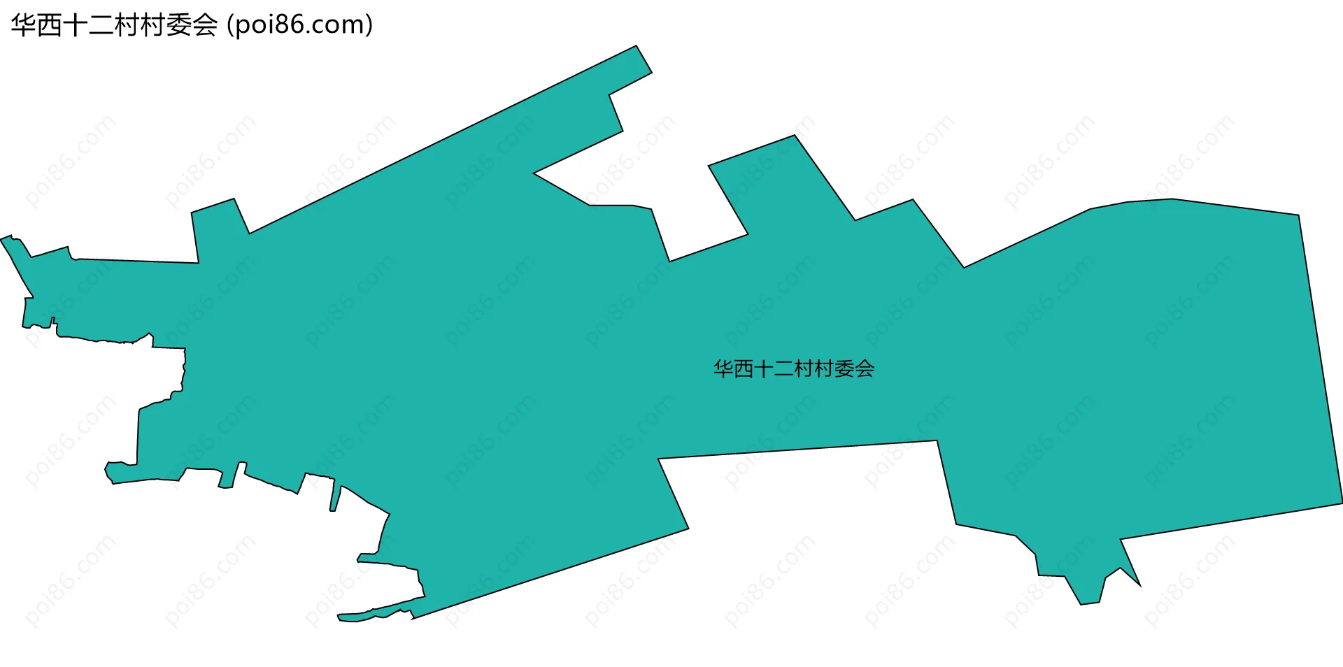 华西十二村村委会边界地图