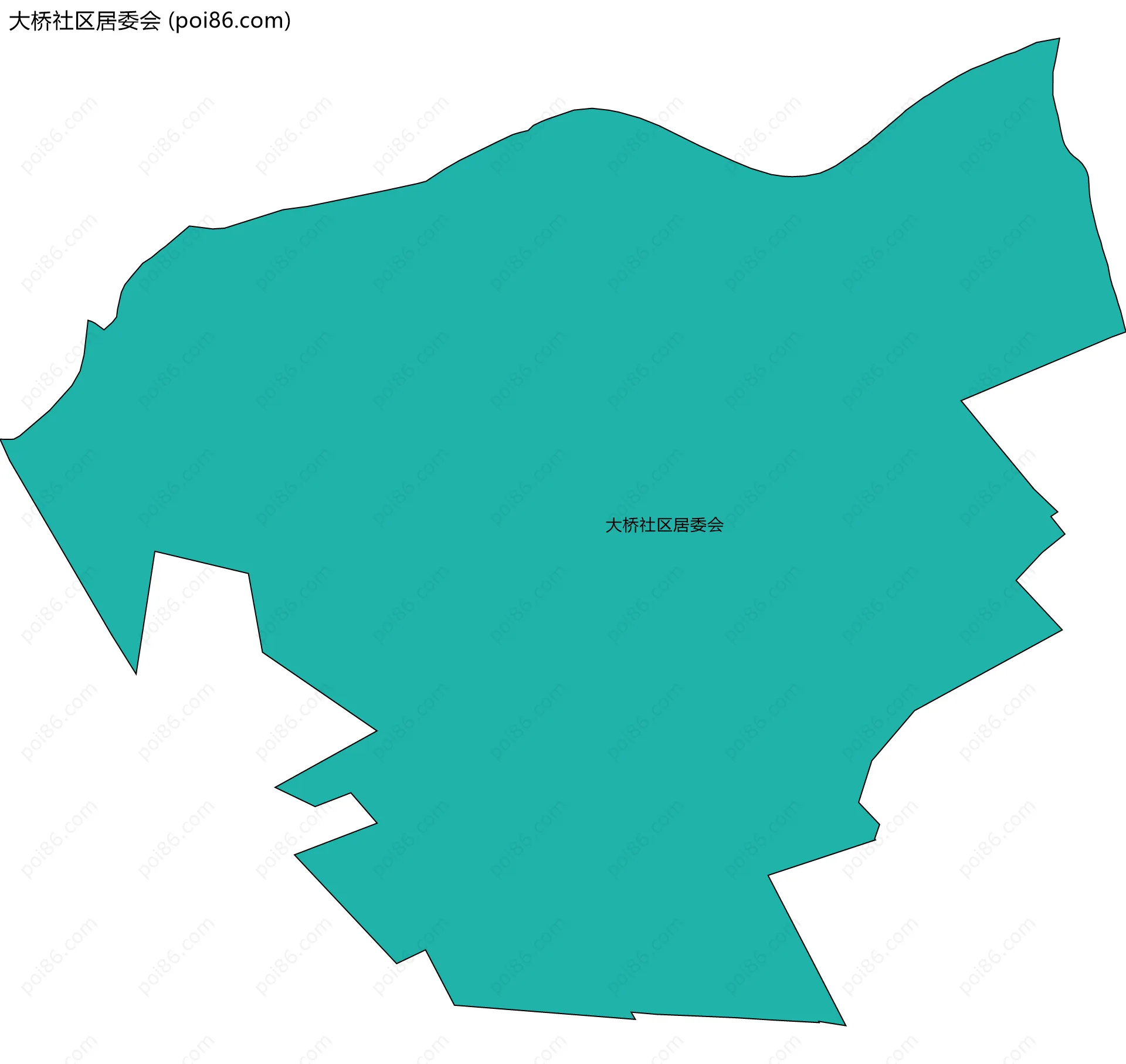 大桥社区居委会边界地图