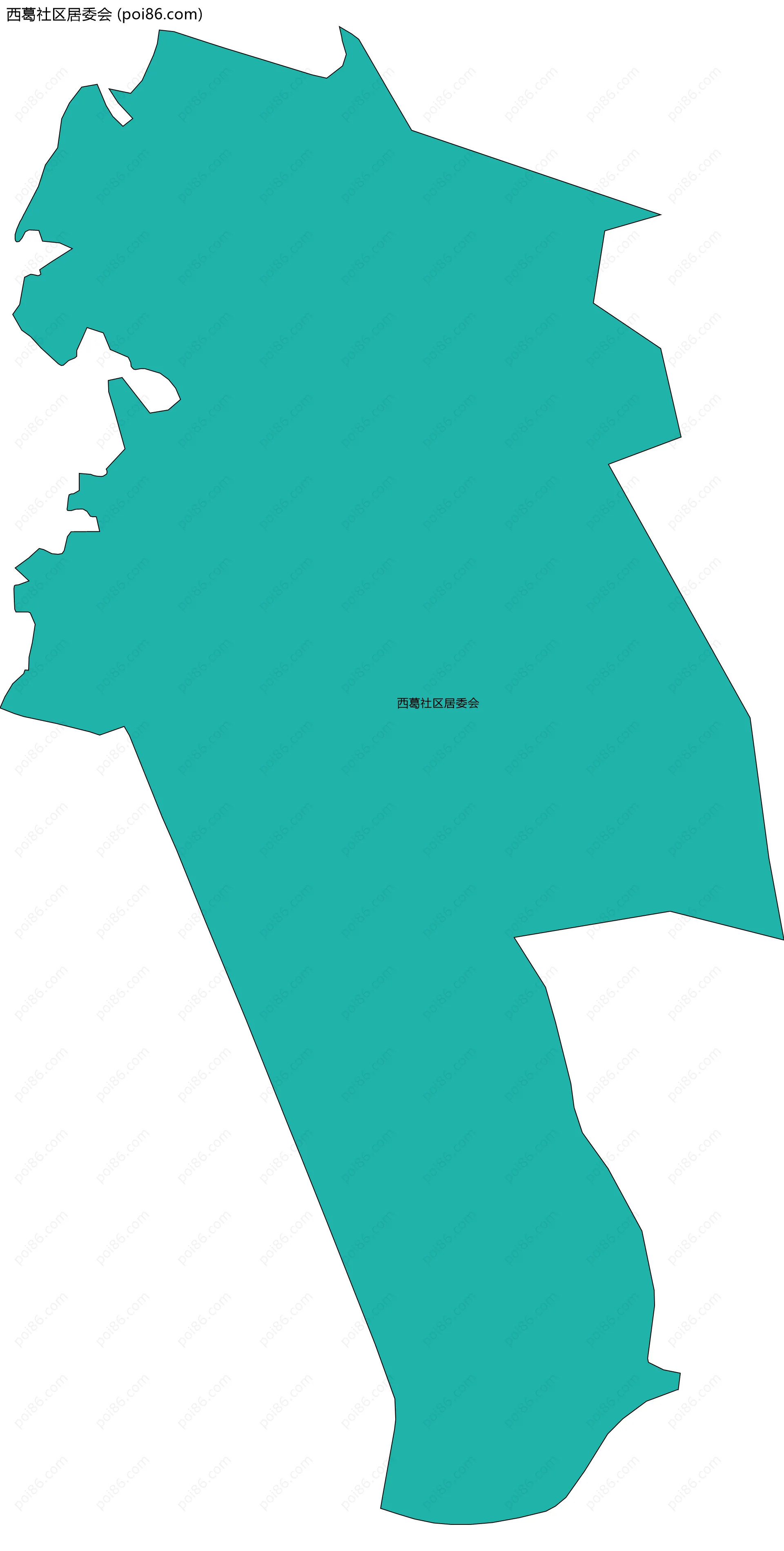 西葛社区居委会边界地图