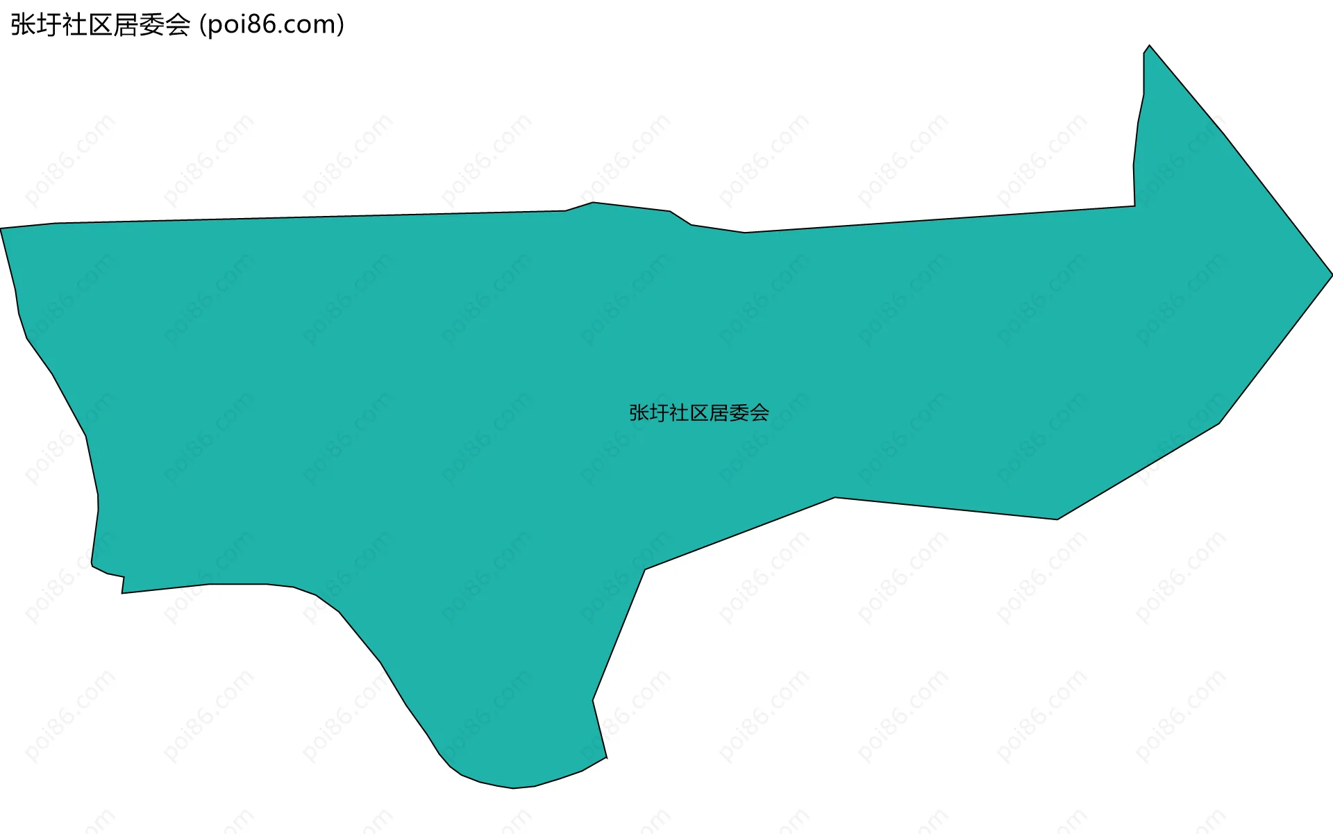 张圩社区居委会边界地图