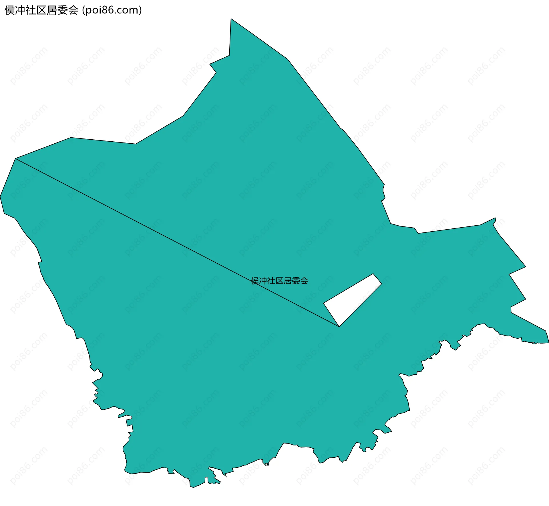 侯冲社区居委会边界地图