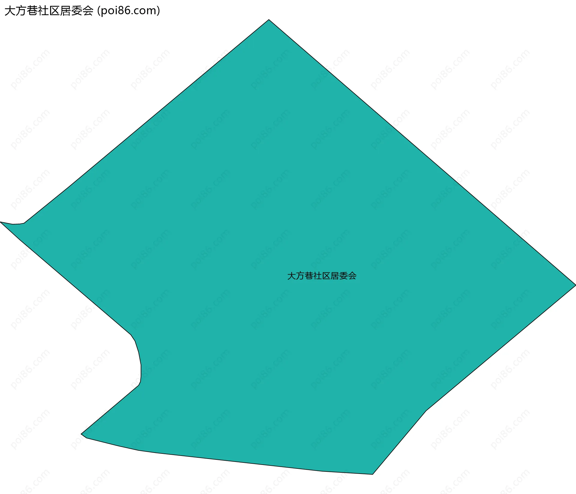 大方巷社区居委会边界地图
