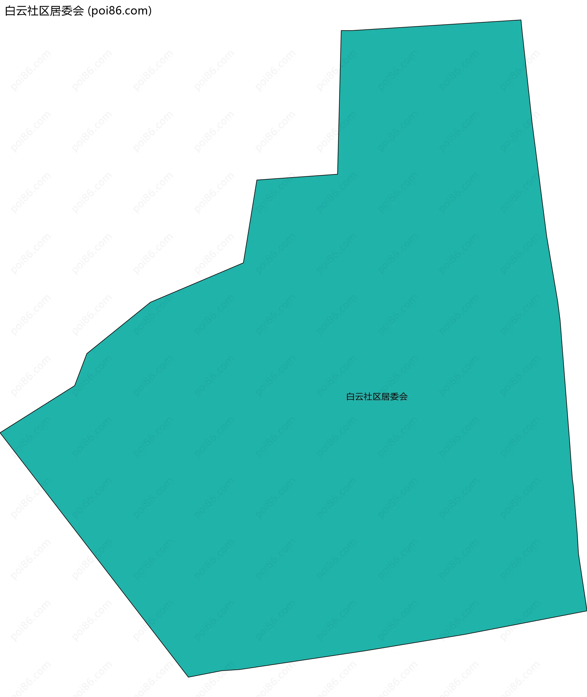 白云社区居委会边界地图