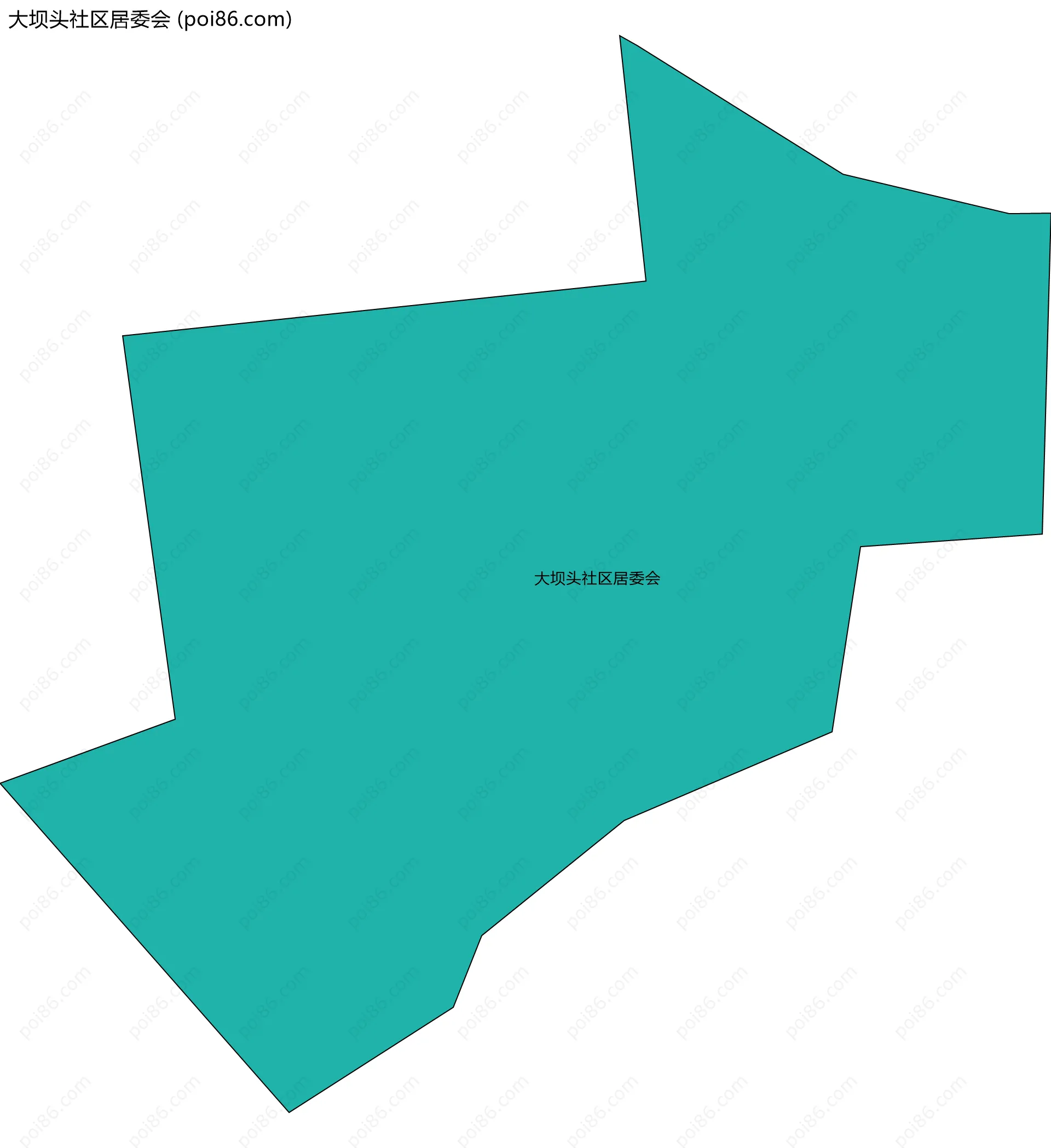 大坝头社区居委会边界地图